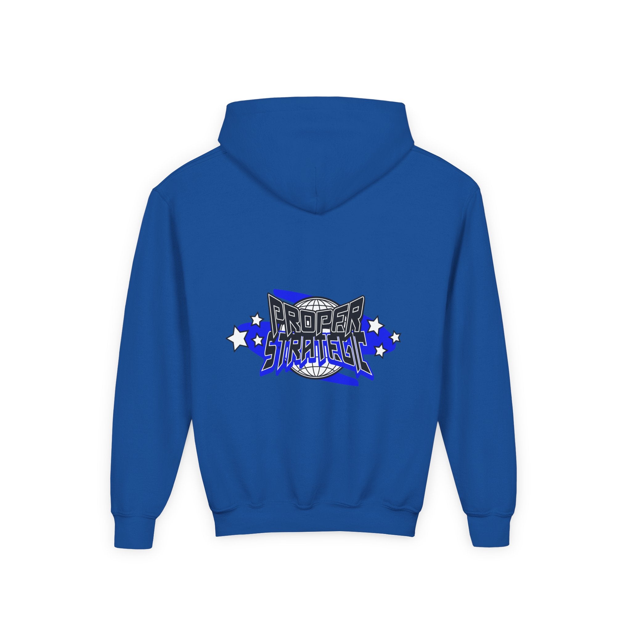 Youth Hoodie — 'Strategic' Graphic Pullover for Kids
