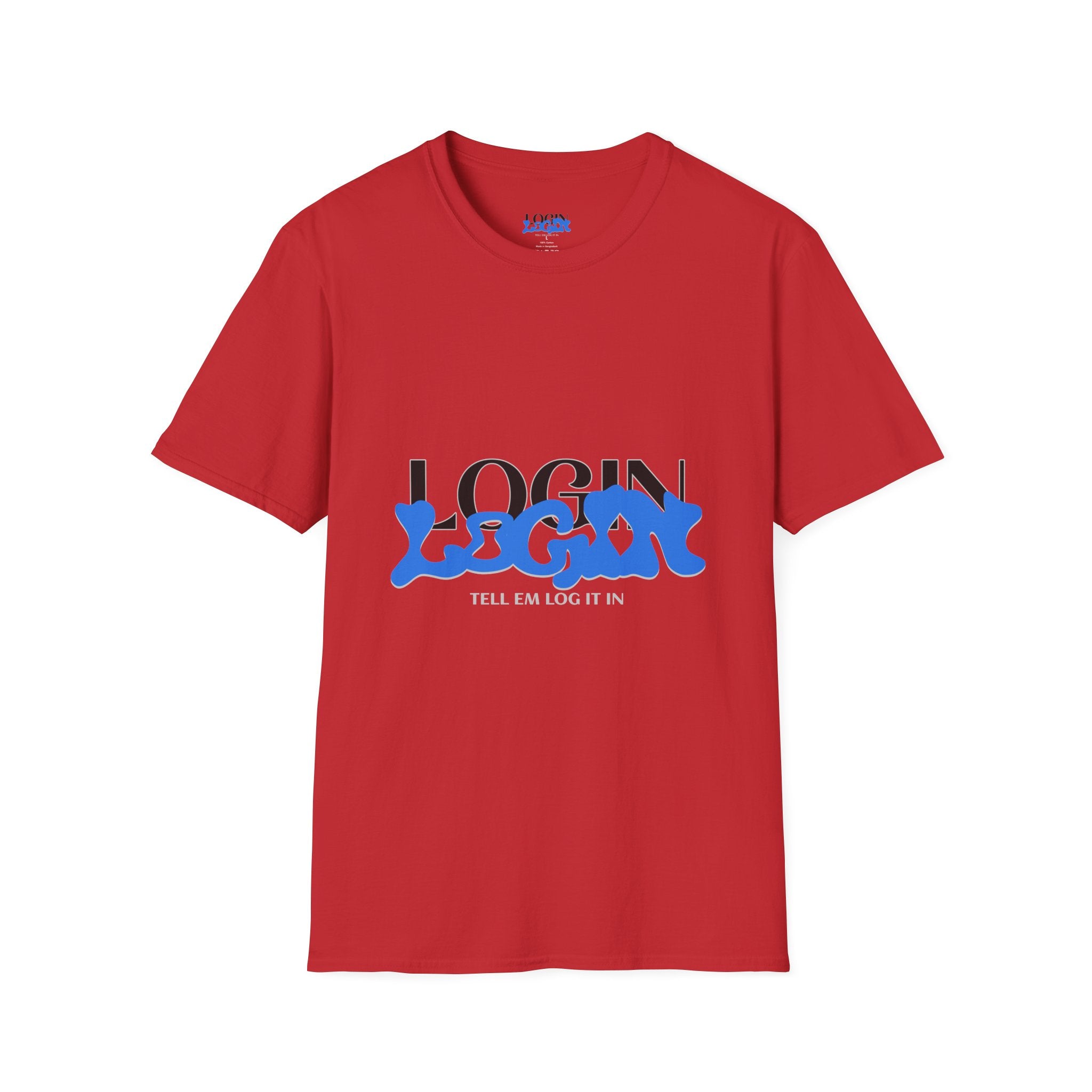 Login Graphic T-Shirt — Blue Drip Logo Tee