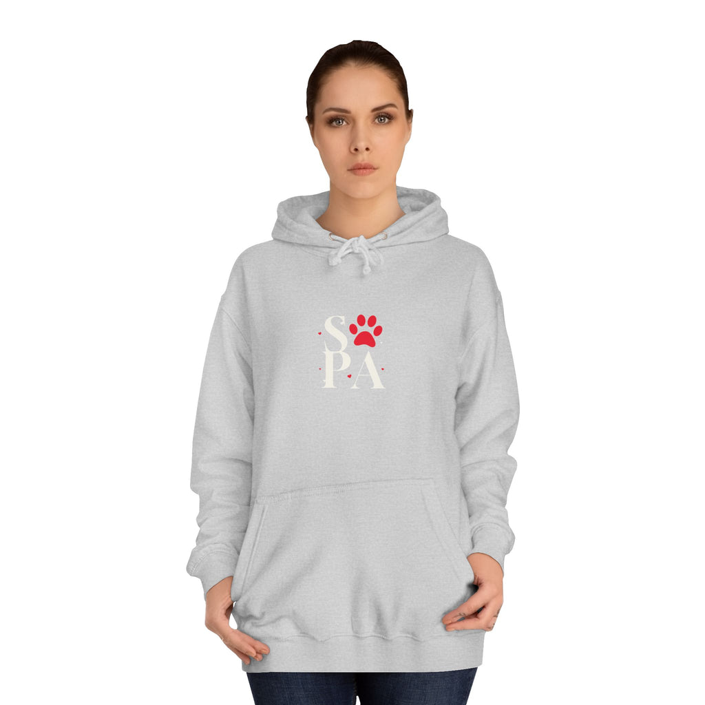 Cozy Hoodie with Paw Print | Unisex Sweatshirt, Gift for Animal Lovers, Apparel, Casual Wear, Birthday
