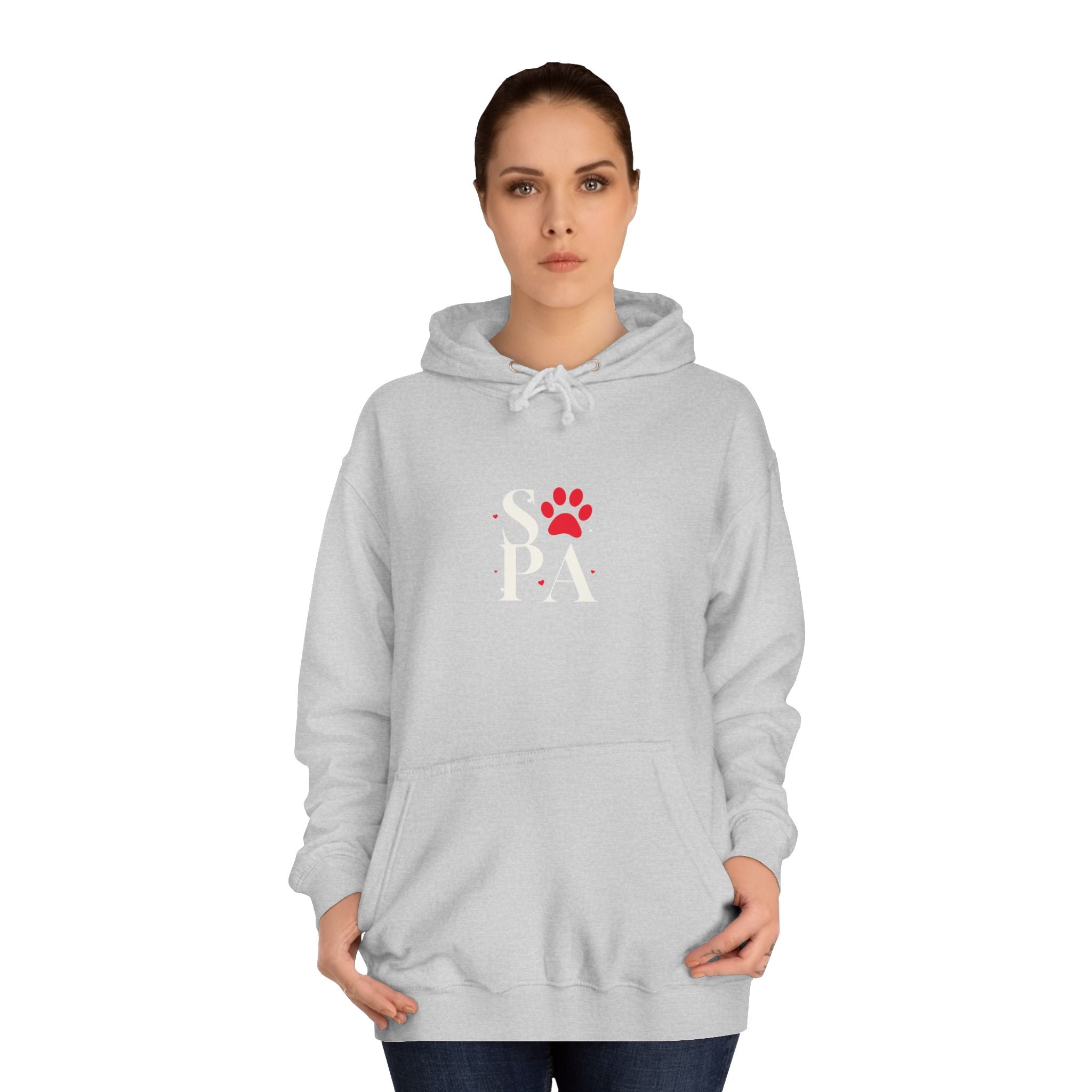 Cozy Hoodie with Paw Print | Unisex Sweatshirt, Gift for Animal Lovers, Apparel, Casual Wear, Birthday