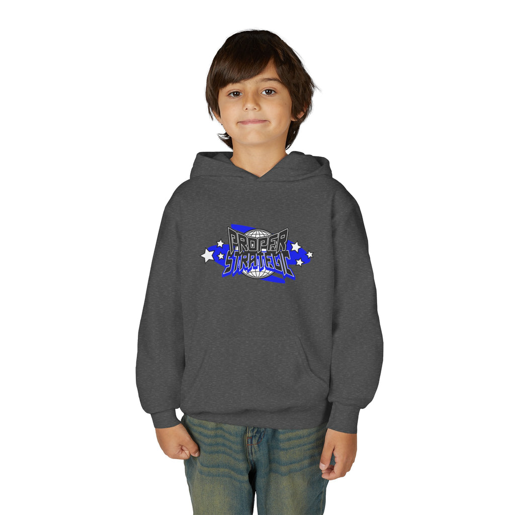 Youth Hoodie — 'Strategic' Graphic Pullover for Kids
