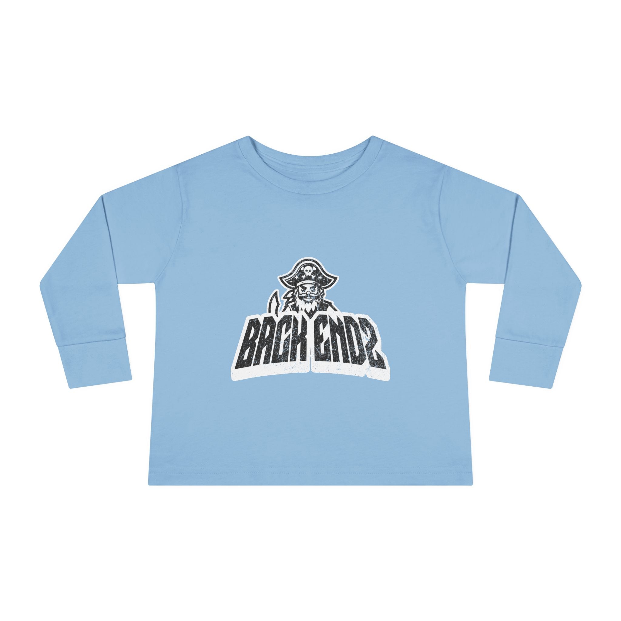 Toddler Long Sleeve Tee — Pirate Skull "Back Endz" Graphic
