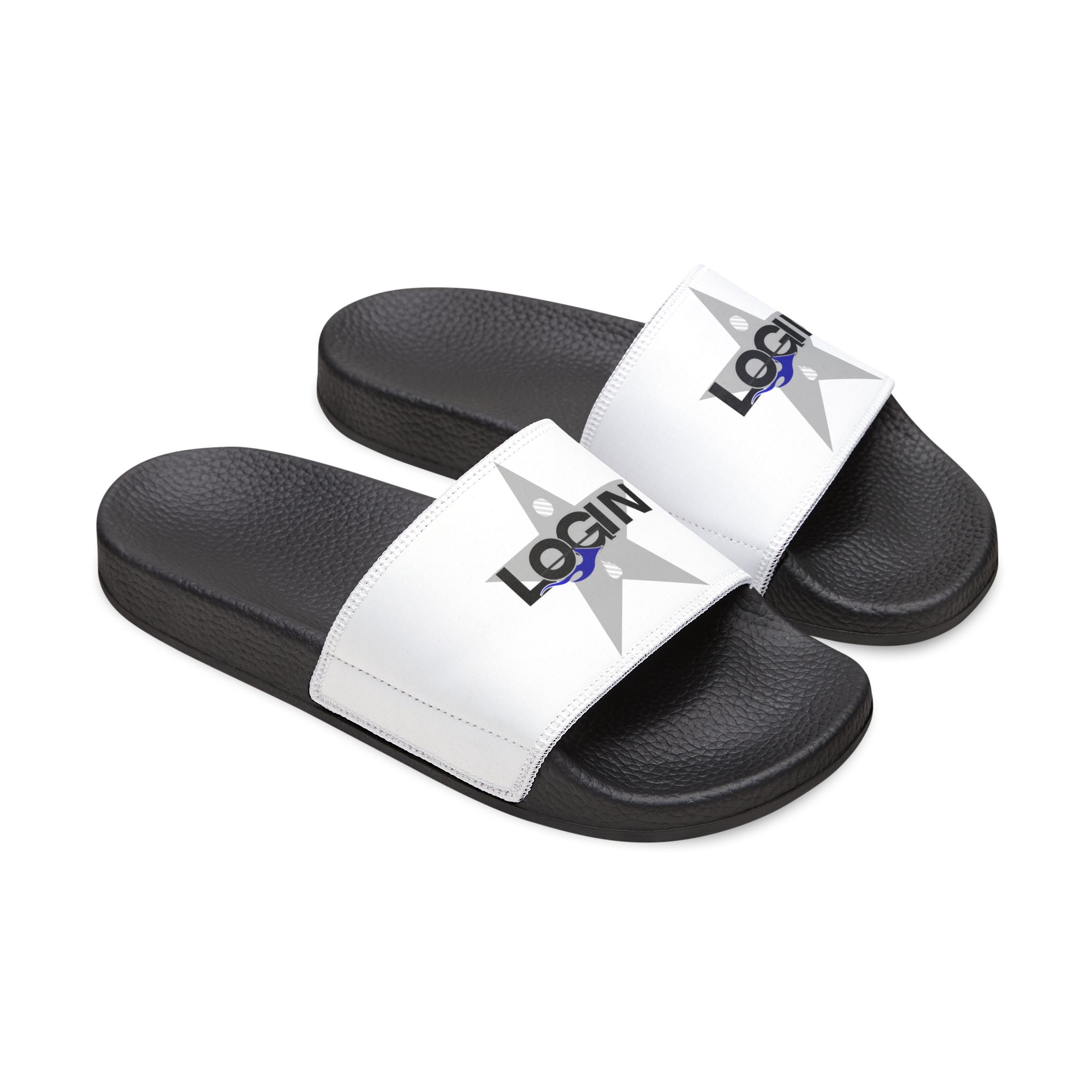 Men's Login Slide Sandals — Removable Strap Casual Pool & Beach Slides