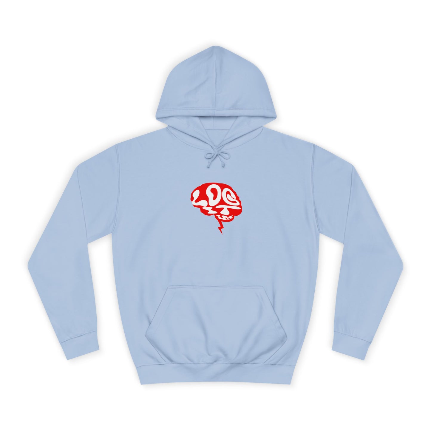 Unisex Log it in Hoodie with Unique Brain Design, Casual Wear, Trendy Apparel, Festive Occasions, Graphic Hoodie