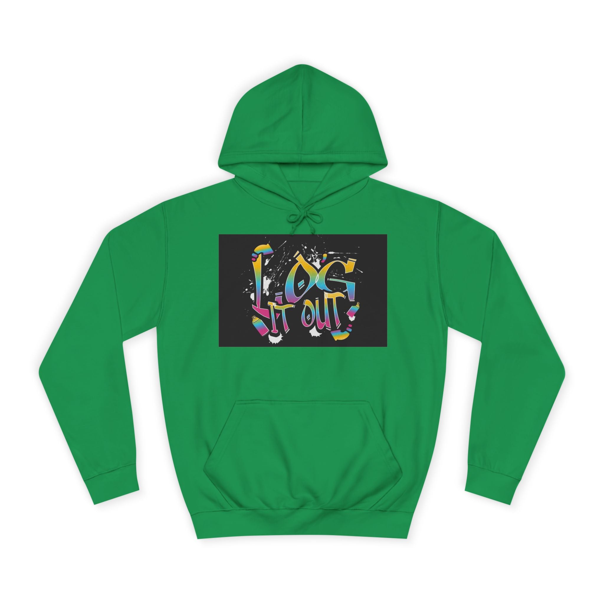 Colorful Unisex log it out Hoodie - Perfect for Students, Casual Wear, Gifts, Relaxed Style, trendy wear