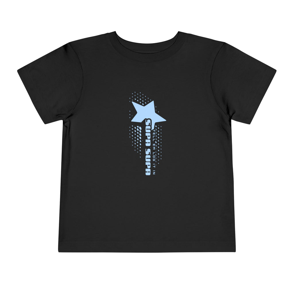 Toddler Tee — Blue Star "Tell em log it in" Graphic