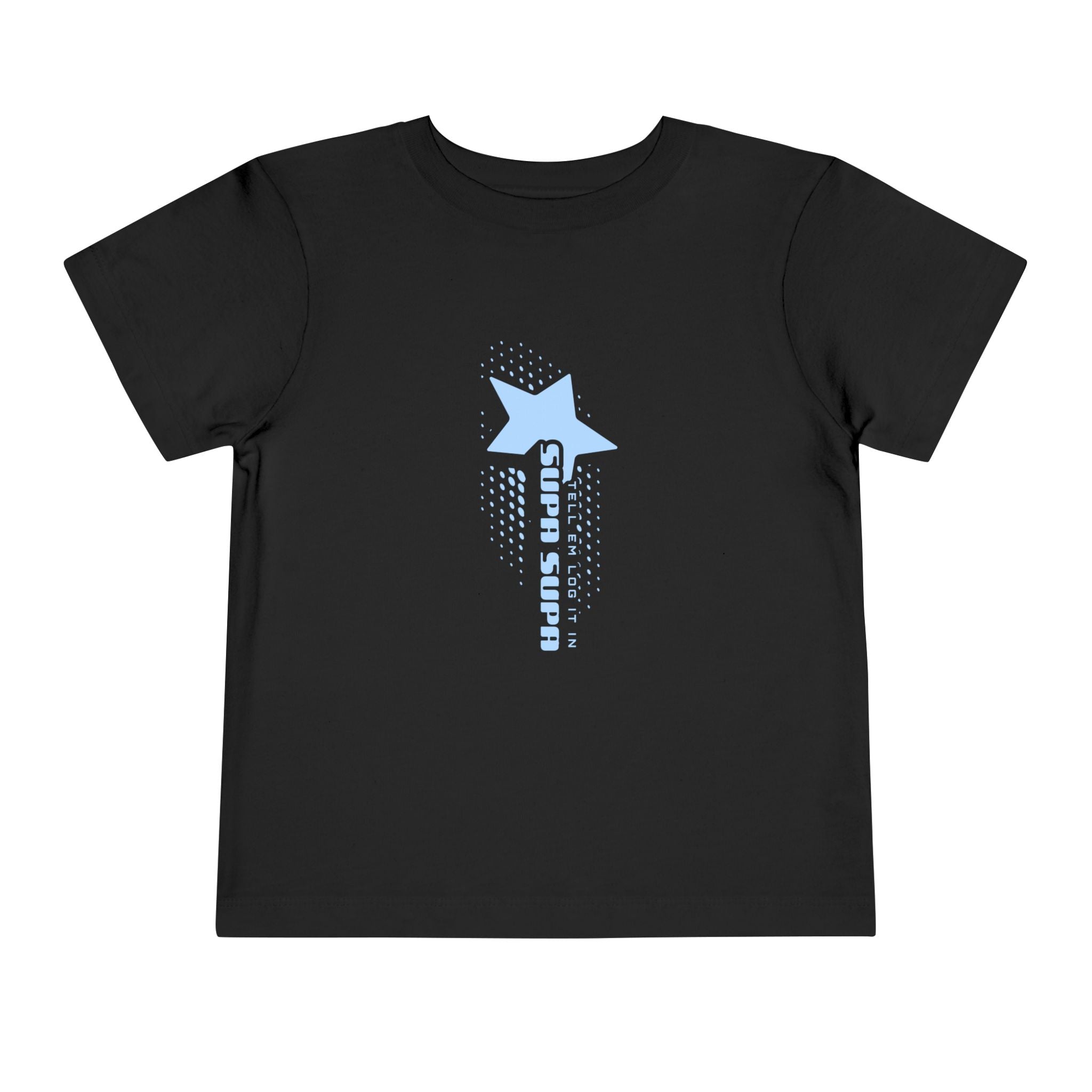 Toddler Tee — Blue Star "Tell em log it in" Graphic