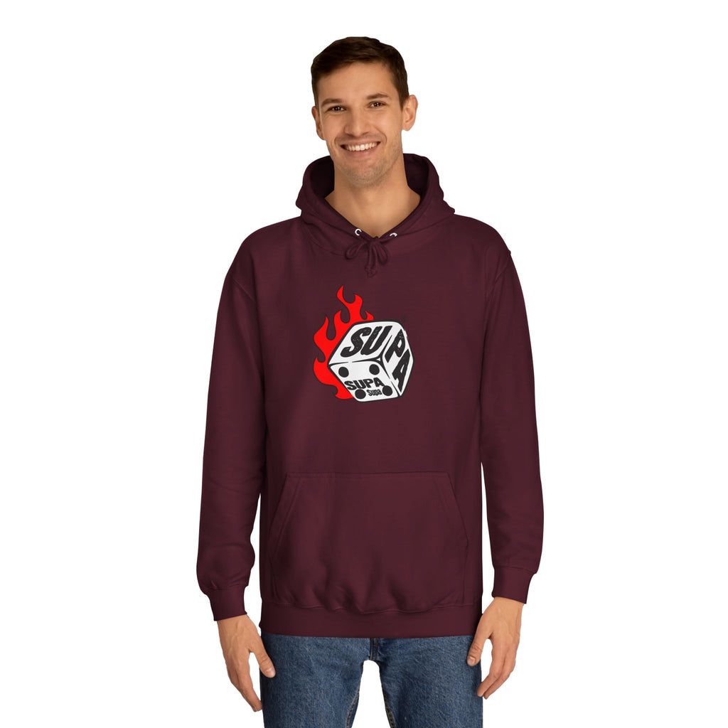 Cool Fire Graphic Unisex SUPA Hoodie, Apparel, Streetwear, Casual Wear, Unique Hooded Sweatshirt