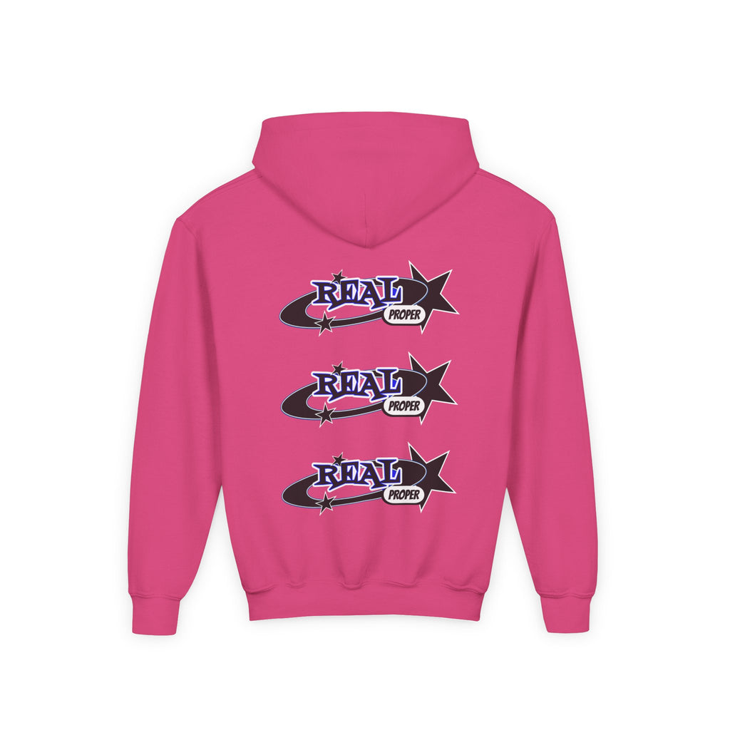 Youth Hoodie – "Real Proper" Star Graphic Pullover