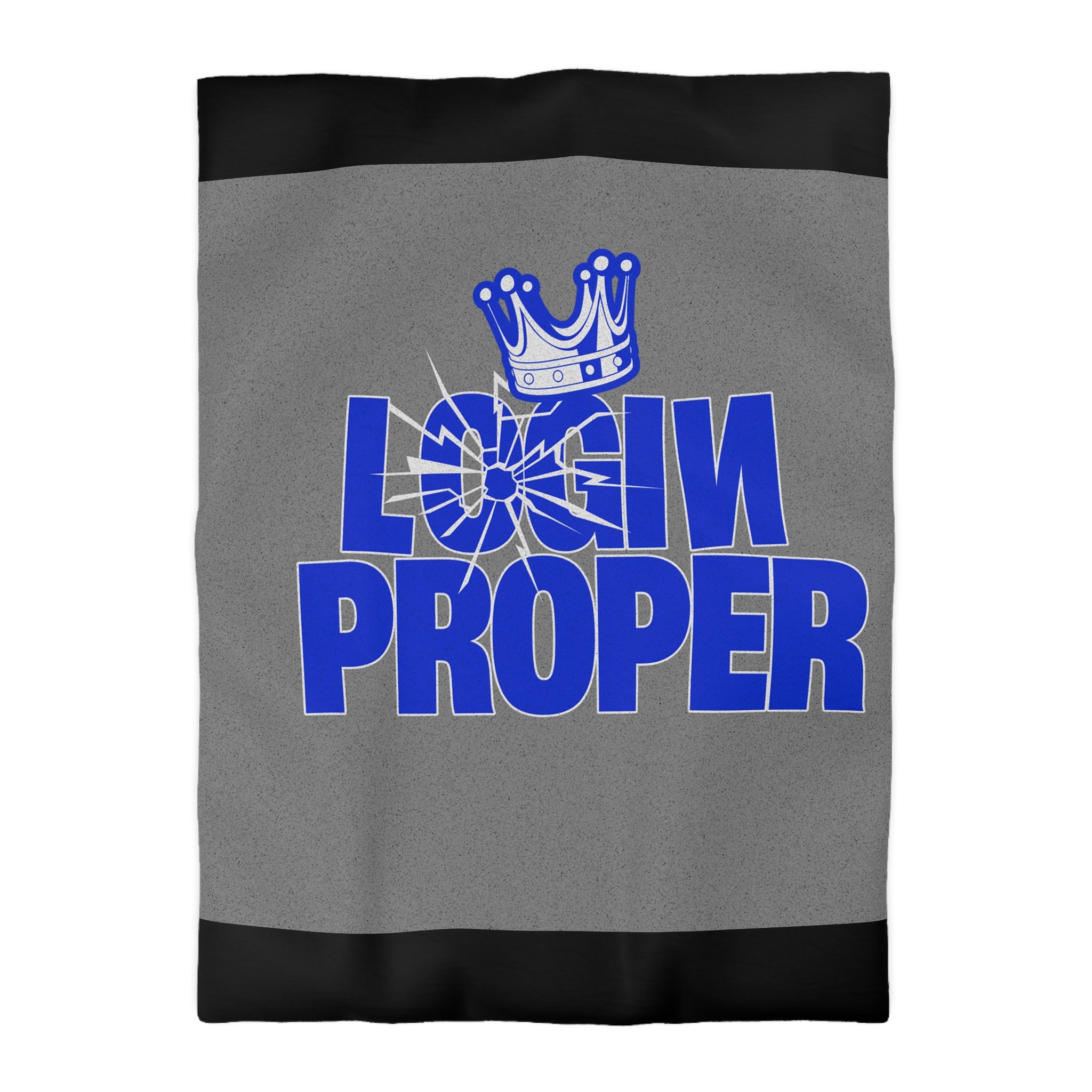 Login Proper Duvet Cover — Bold Royal Crown Graphic Bedding