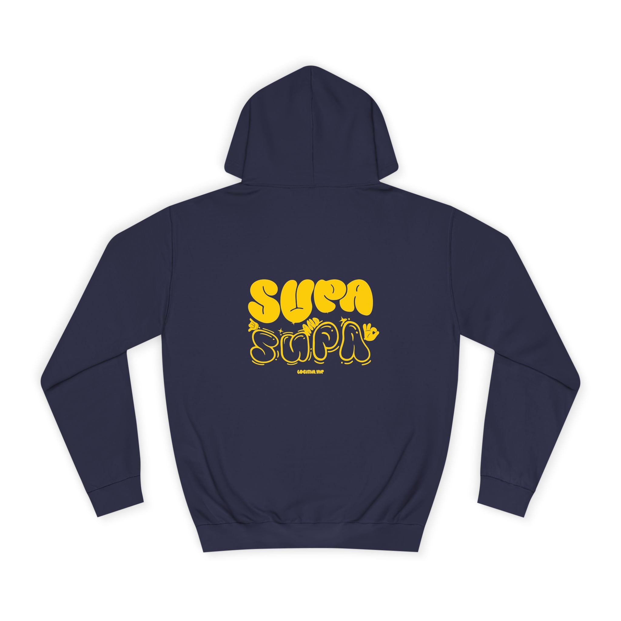 Cheerful Unisex Supa Supa Hoodie - Cozy Streetwear, Campus Style, Trendy Gift, Relaxed Fit, Perfect for Every day