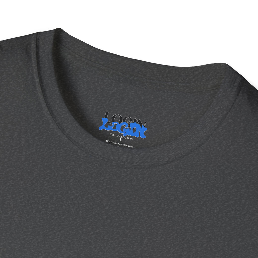 Login Graphic T-Shirt — Blue Drip Logo Tee