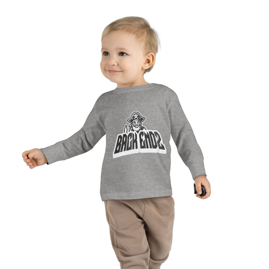 Toddler Long Sleeve Tee — Pirate Skull "Back Endz" Graphic
