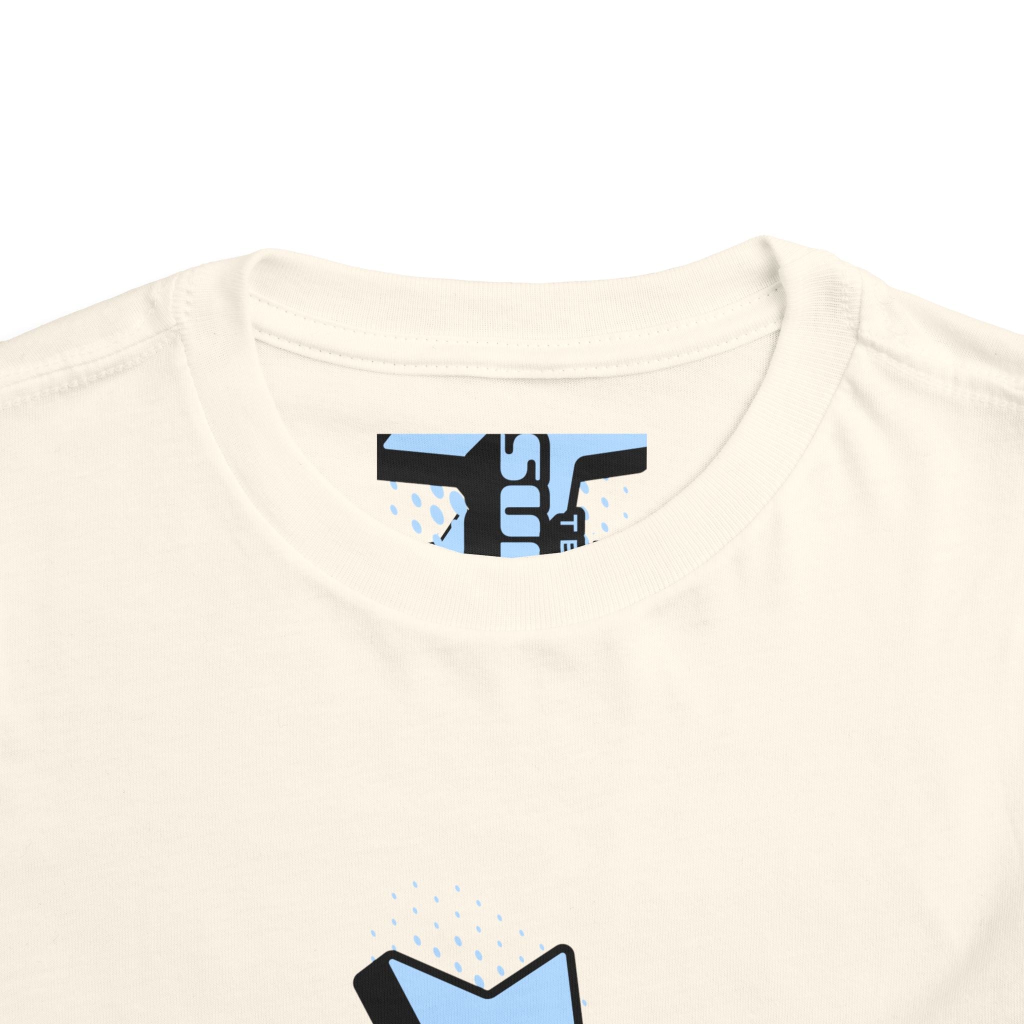 Toddler Tee — Blue Star "Tell em log it in" Graphic