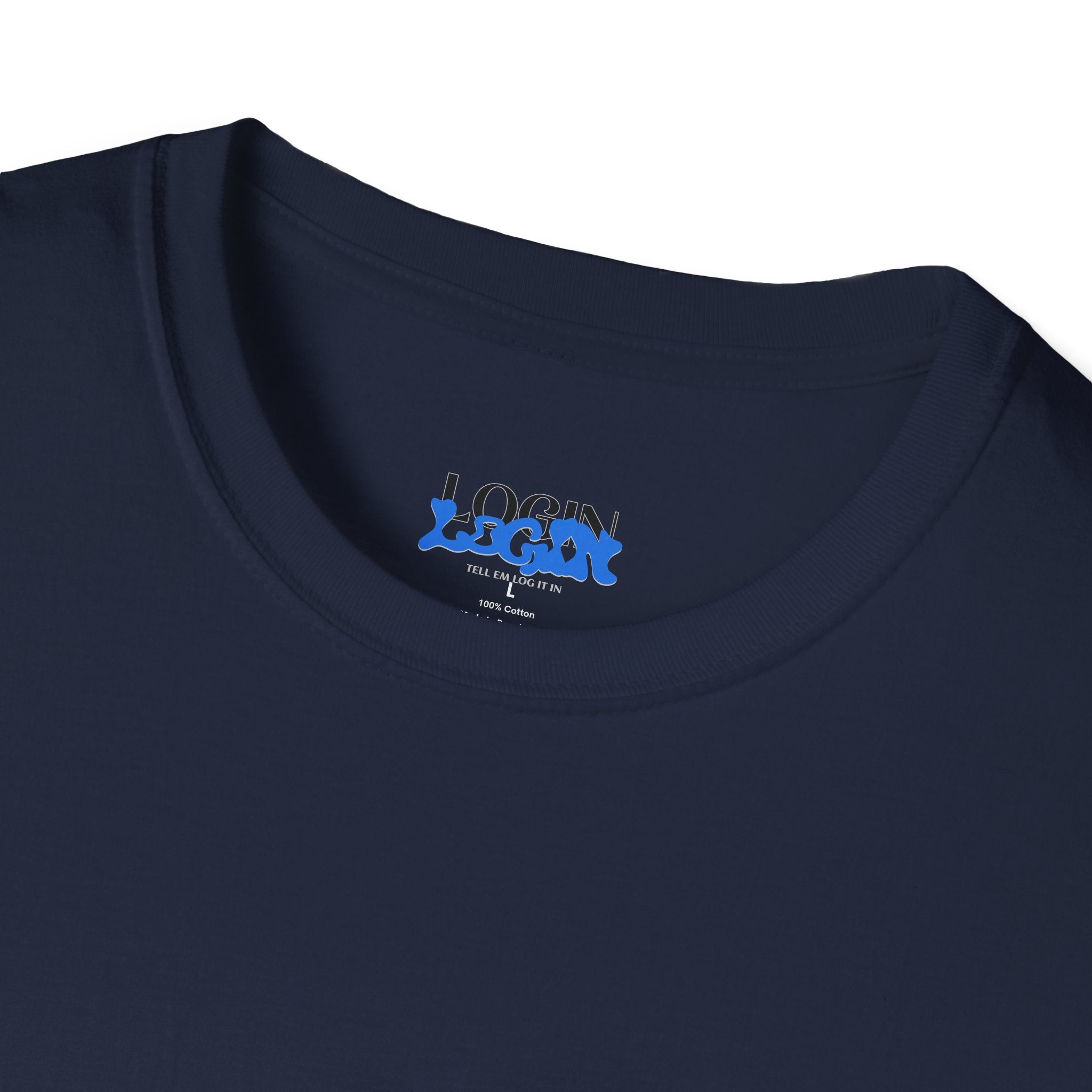 Login Graphic T-Shirt — Blue Drip Logo Tee