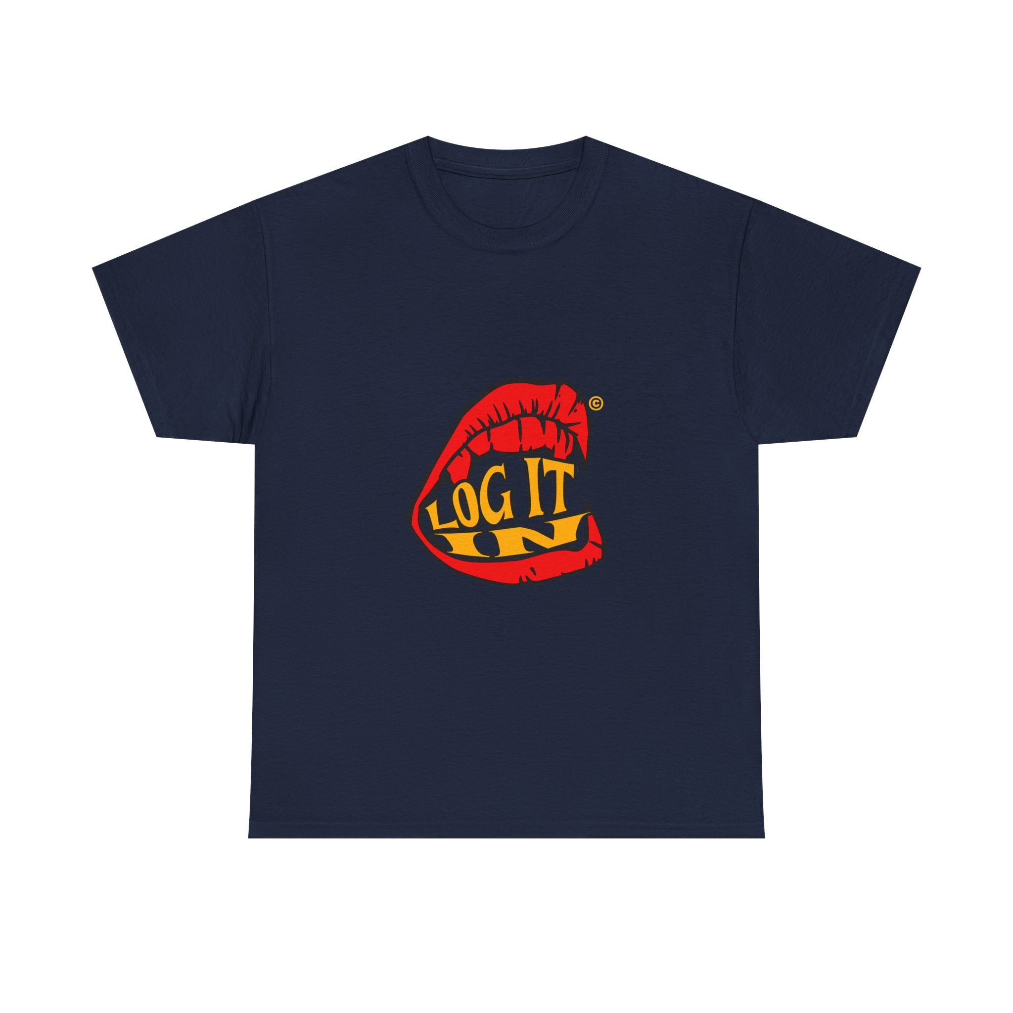 T-Shirt — Bold Logo "Log It in" Graphic Tee