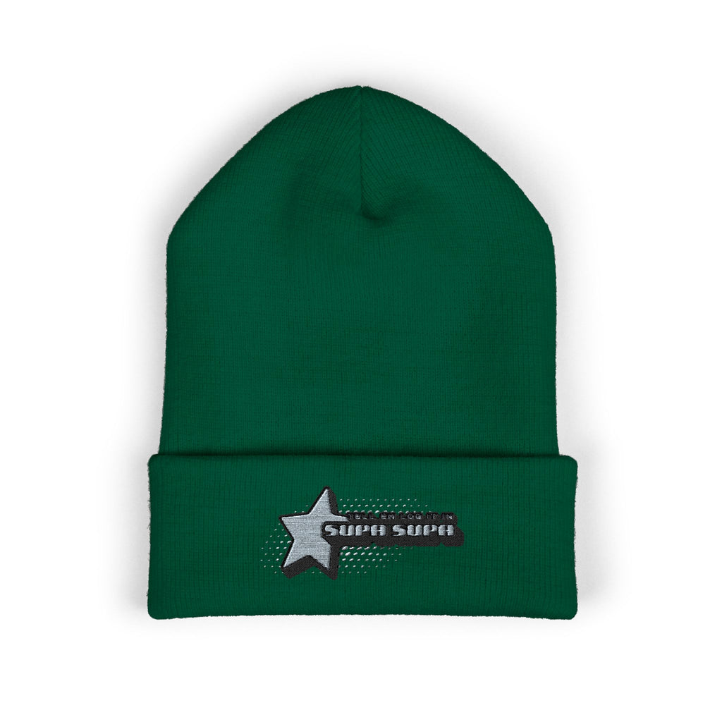 Embroidered "Tell em log it in Cuffed Beanie — Cozy Winter Hat