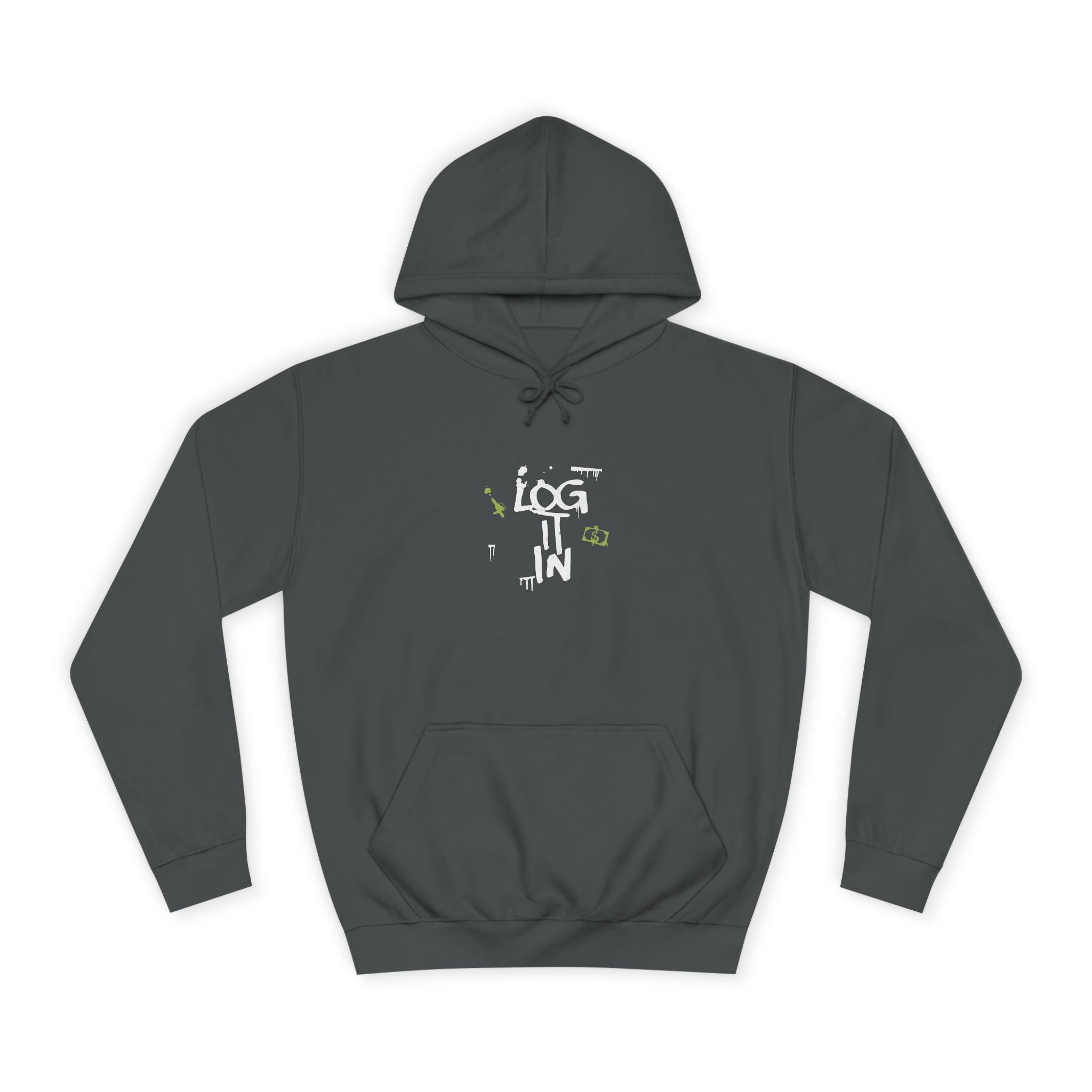 log it in Hoodie — Minimal Vintage Print