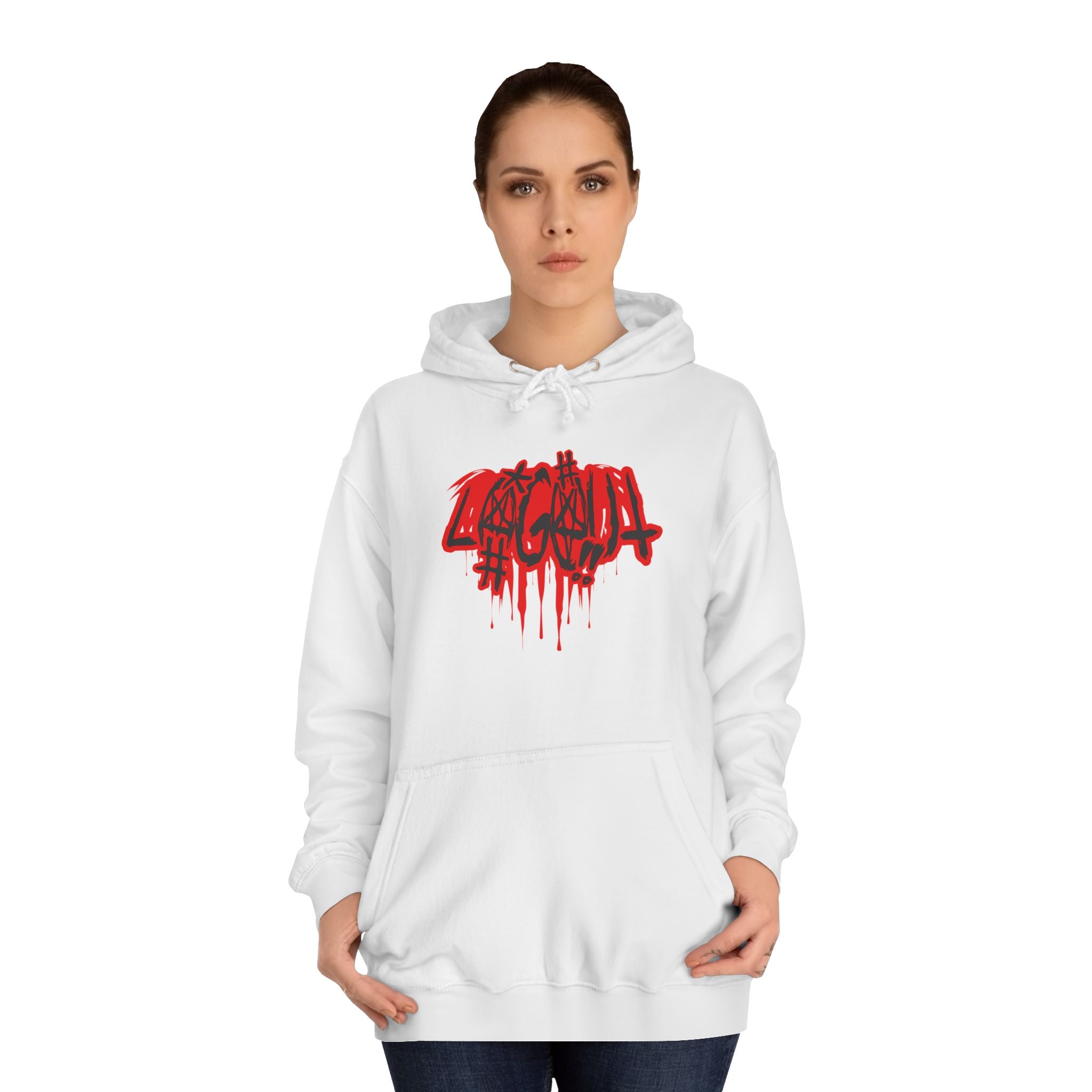 Bold Graffiti log out Hoodie, Unisex Streetwear, Comfortable Casual Wear,