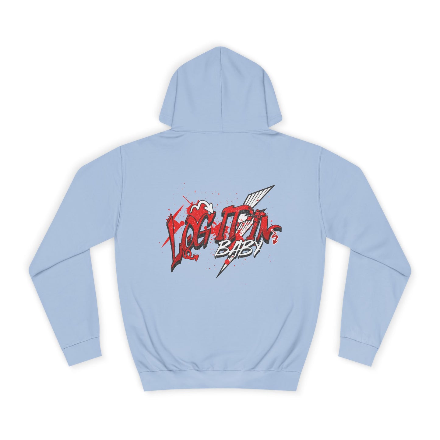 Unisex Log it out Hoodie with Bold Design, Trendy Apparel, Streetwear Gift, Casual Hoodie, Unisex Everyday Fashion