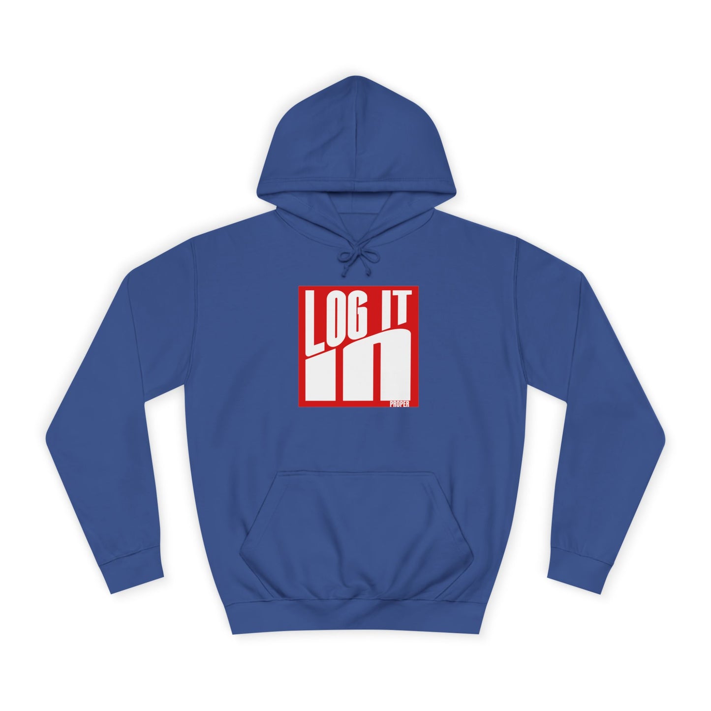 Unisex Log it in Hoodie - Trendy Campus Style, Casual Wear, Cozy Gift, Comfortable Lounge Hoodie, Essentials