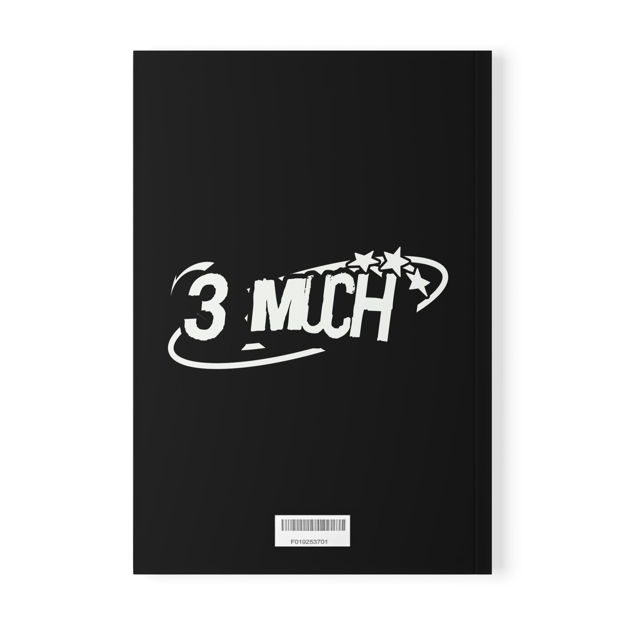 A5 Notebook — '3 Much' Vintage Logo Softcover Journal (Black)