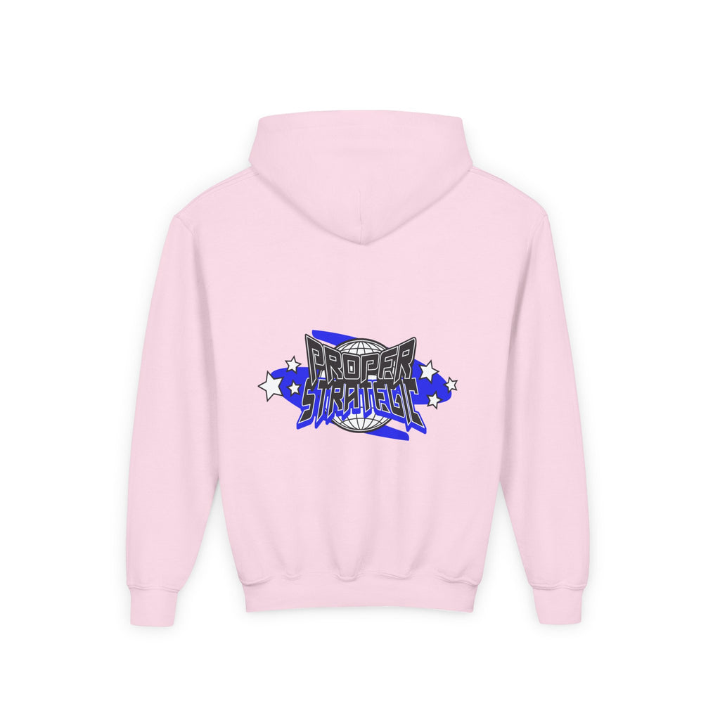 Youth Hoodie — 'Strategic' Graphic Pullover for Kids