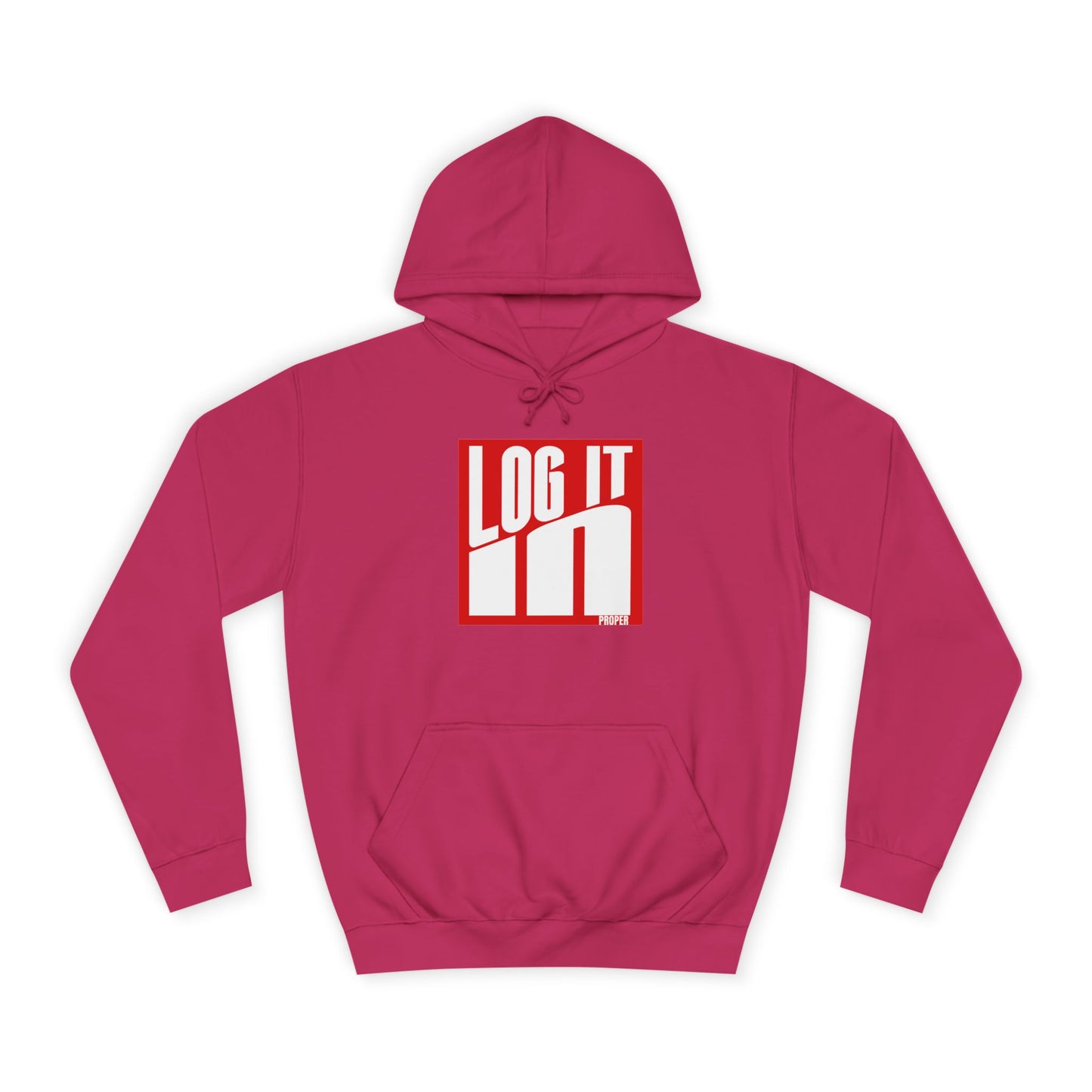 Unisex Log it in Hoodie - Trendy Campus Style, Casual Wear, Cozy Gift, Comfortable Lounge Hoodie, Essentials