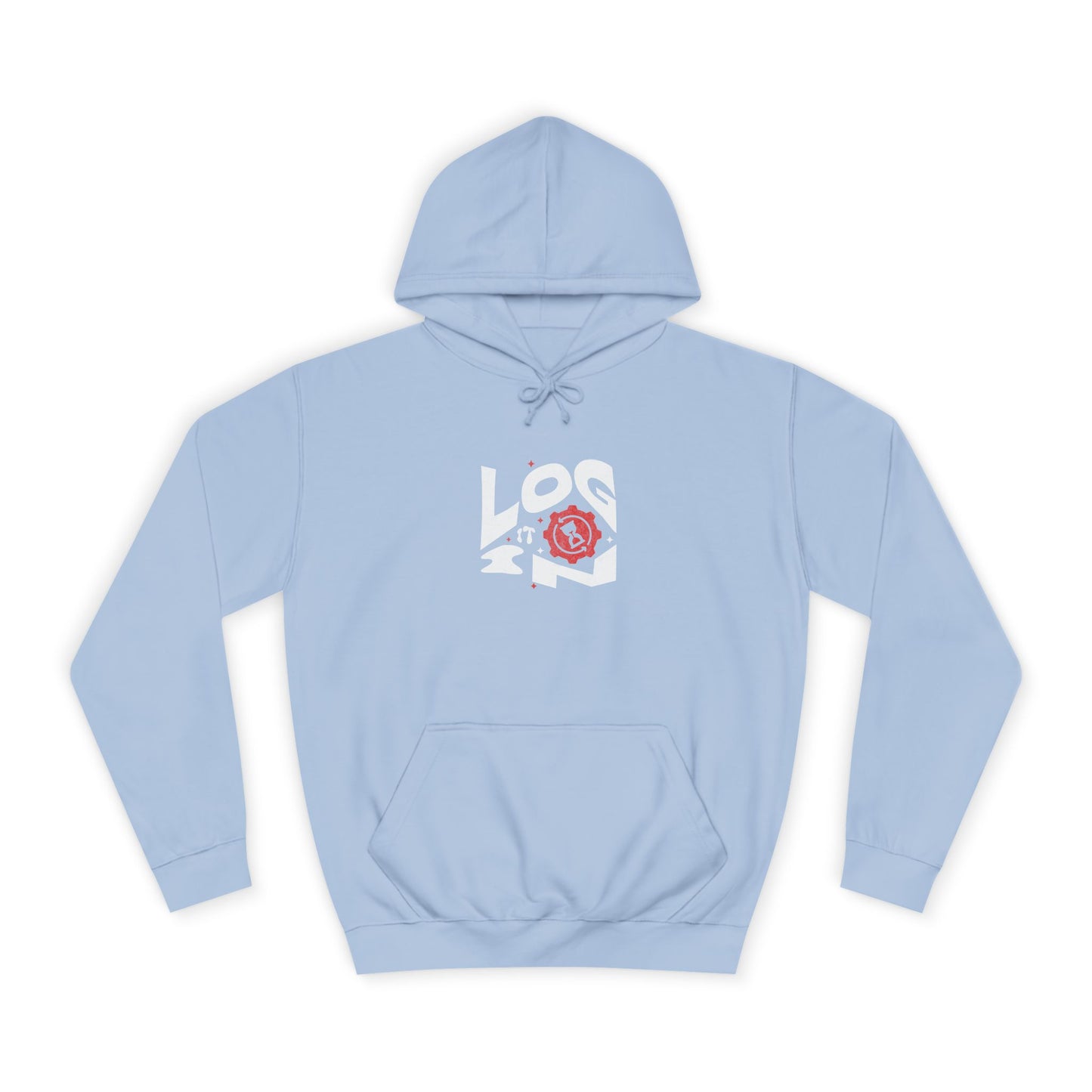 Stylish Log it in Hoodie, Cozy Athletic Wear, Graphic Hoodie, Trendy Apparel, Perfect for Life