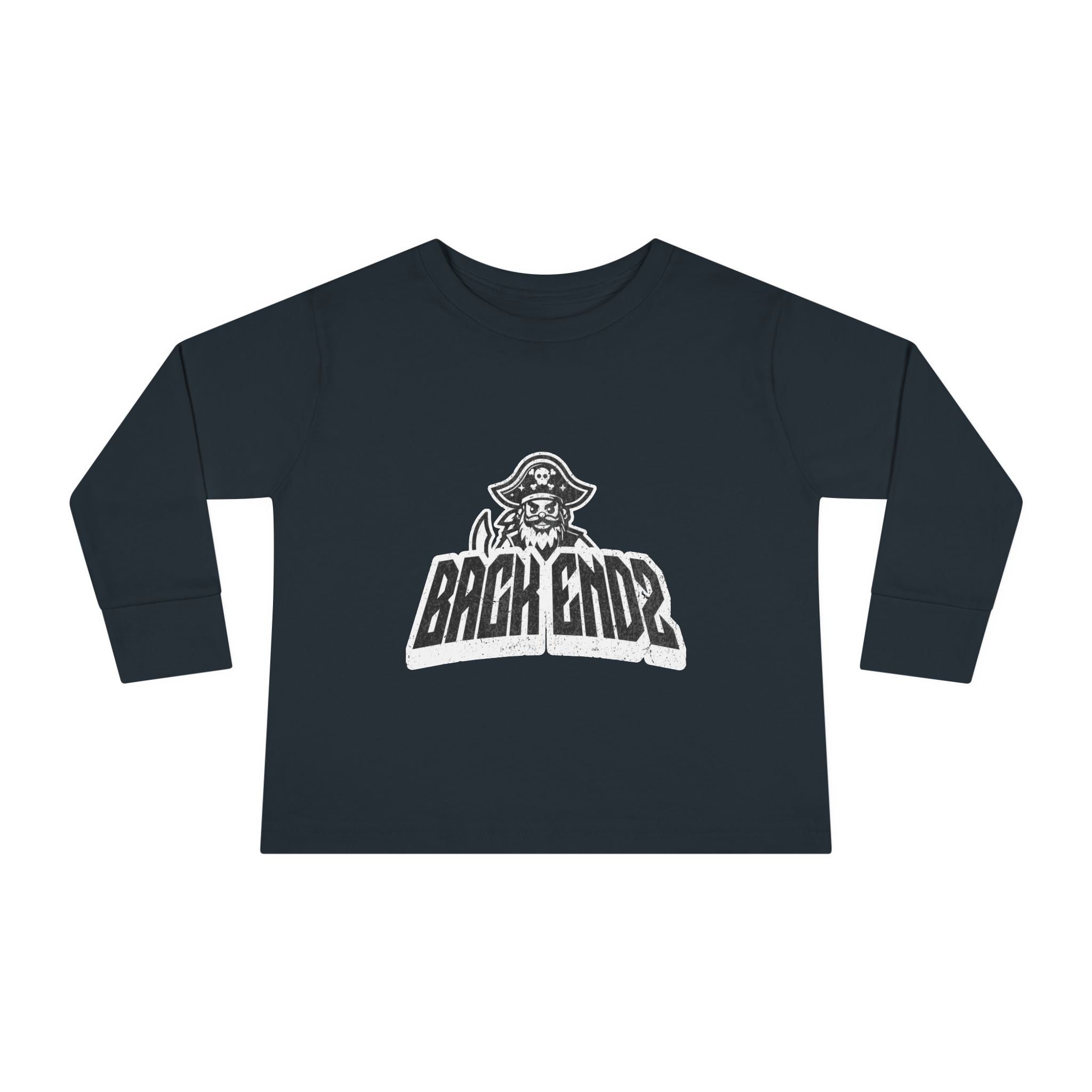 Toddler Long Sleeve Tee — Pirate Skull "Back Endz" Graphic