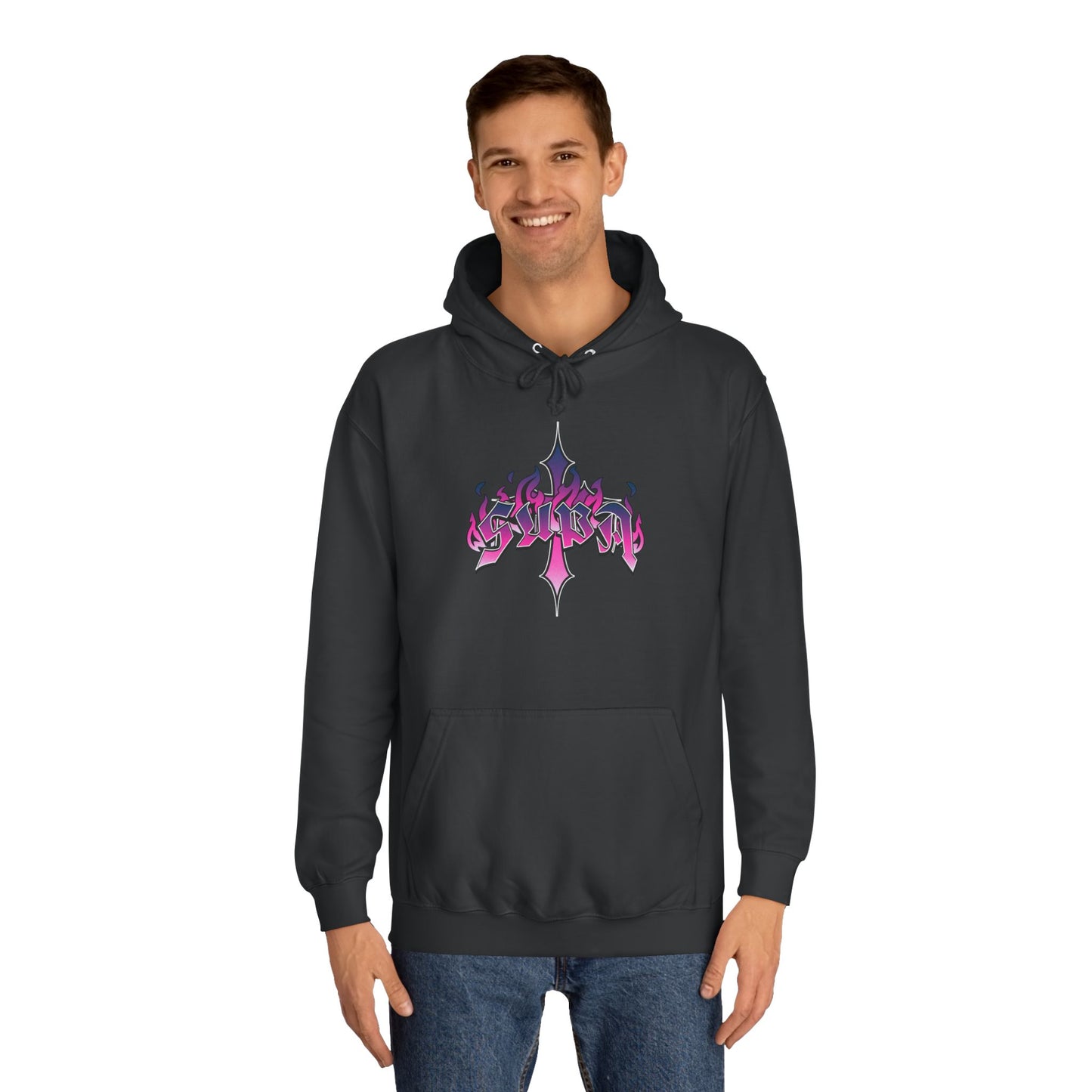 Trendy Unisex Supa Hoodie with Bold Graphic Design