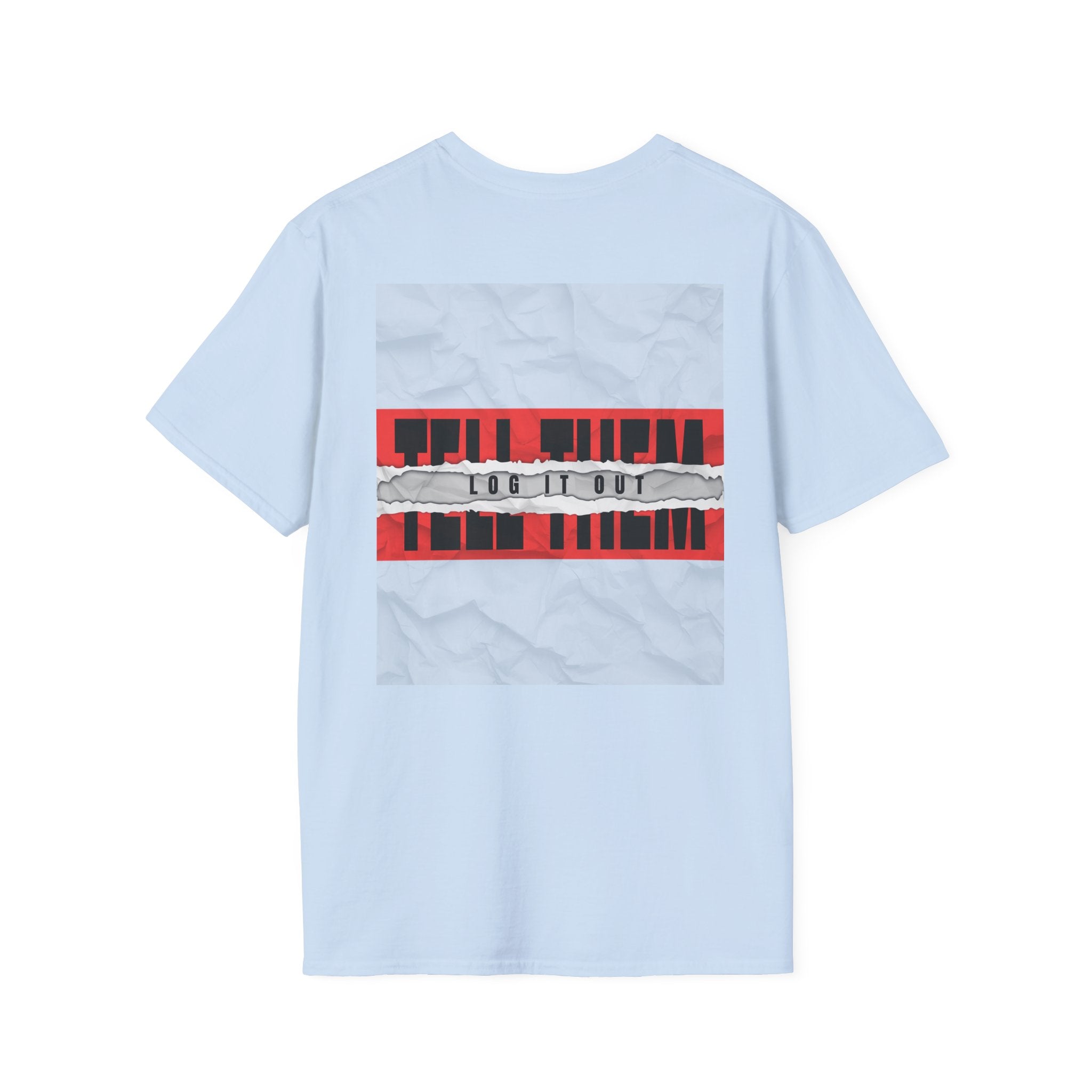 T-Shirt — LOG IT OUT Red Tape Graphic Tee ("LOG IT OUT")