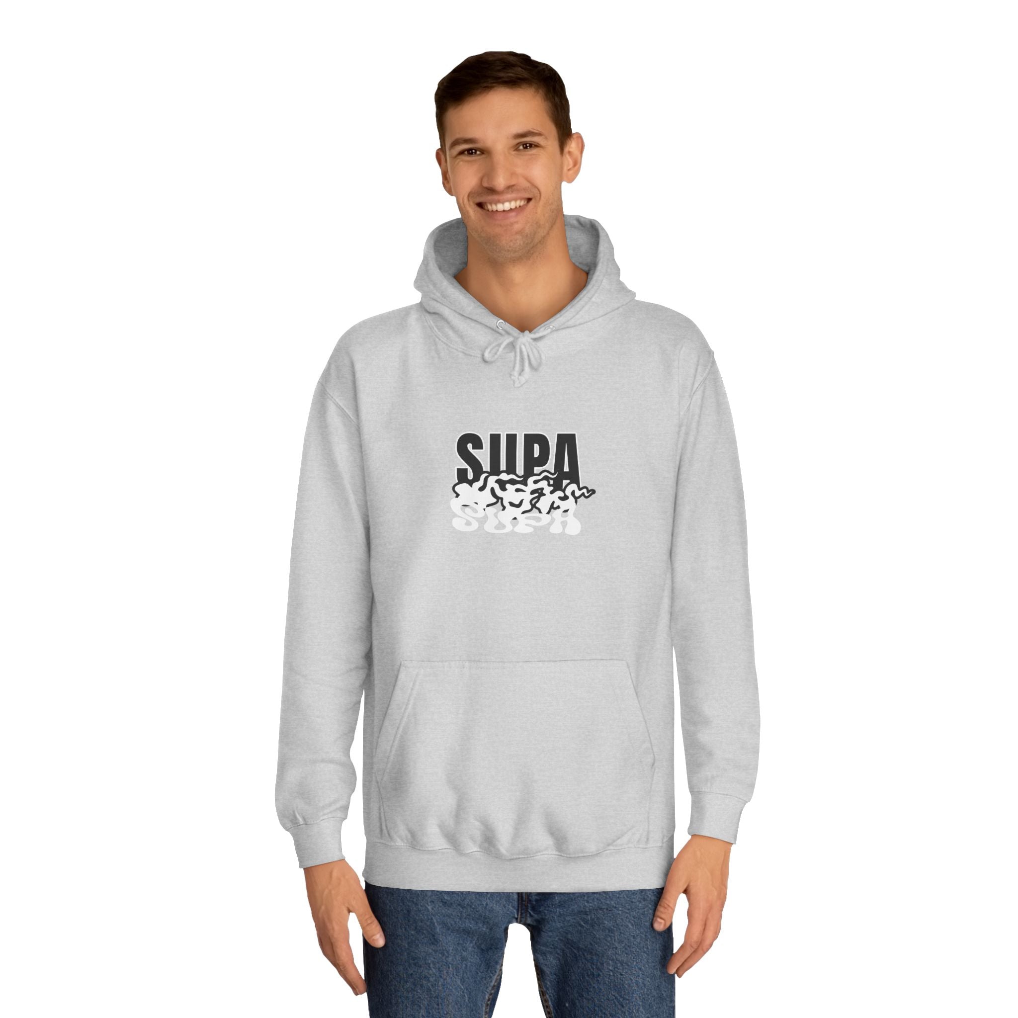 Trendy Unisex Hoodie with 'SUPA' Design | Casual Wear, Apparel, Street Style, Gift, Cozy Fashion