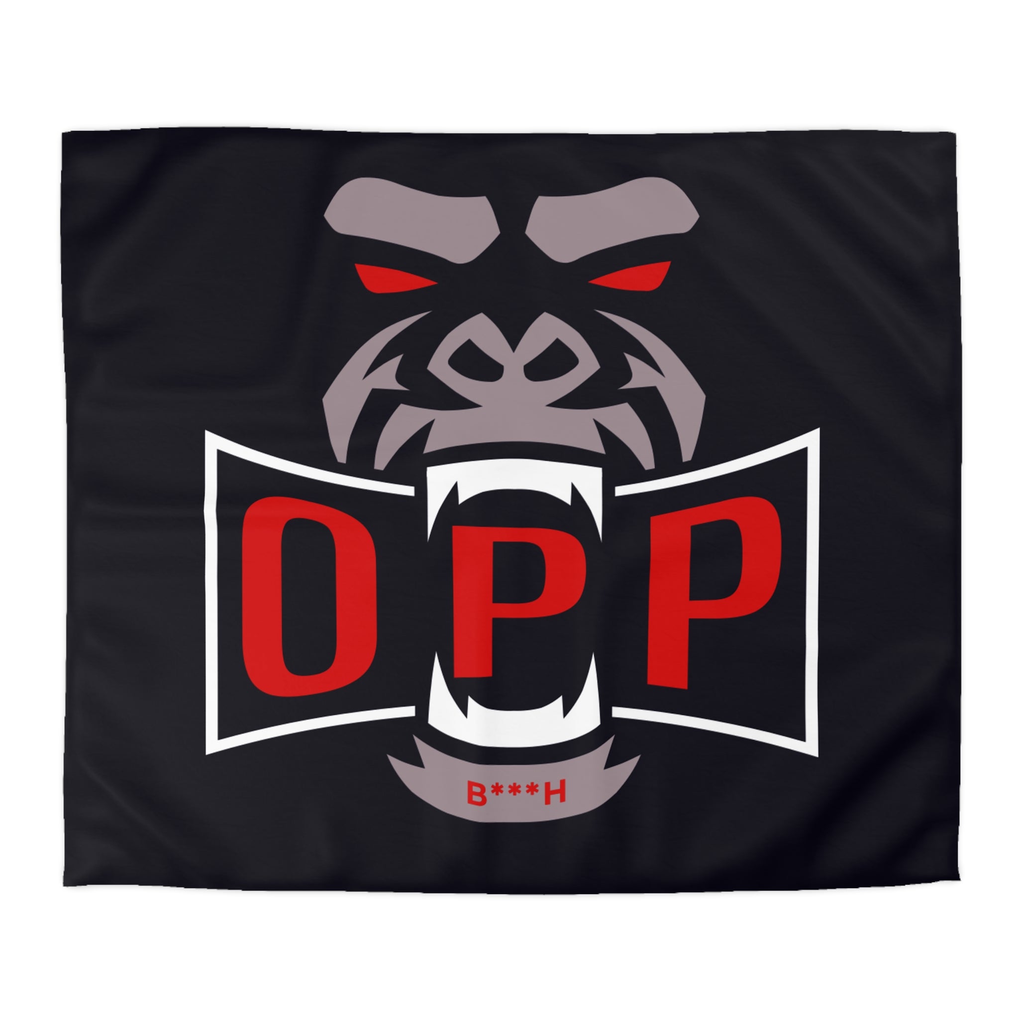 Gorilla OPP Microfiber Duvet Cover — Bold Red Logo Bedding