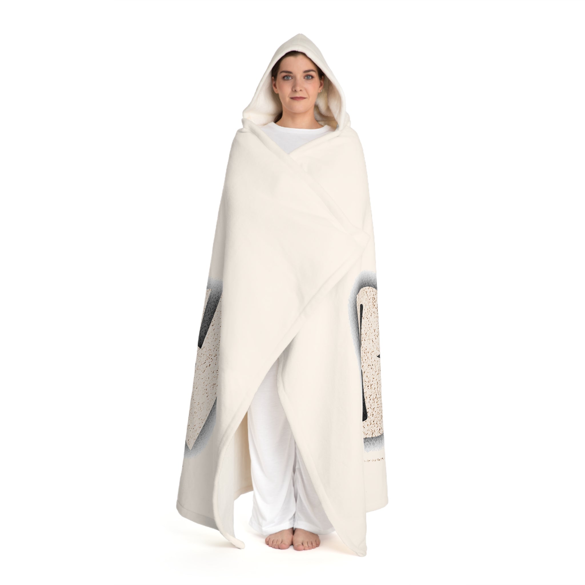 Hooded "Log it out" Sherpa Blanket