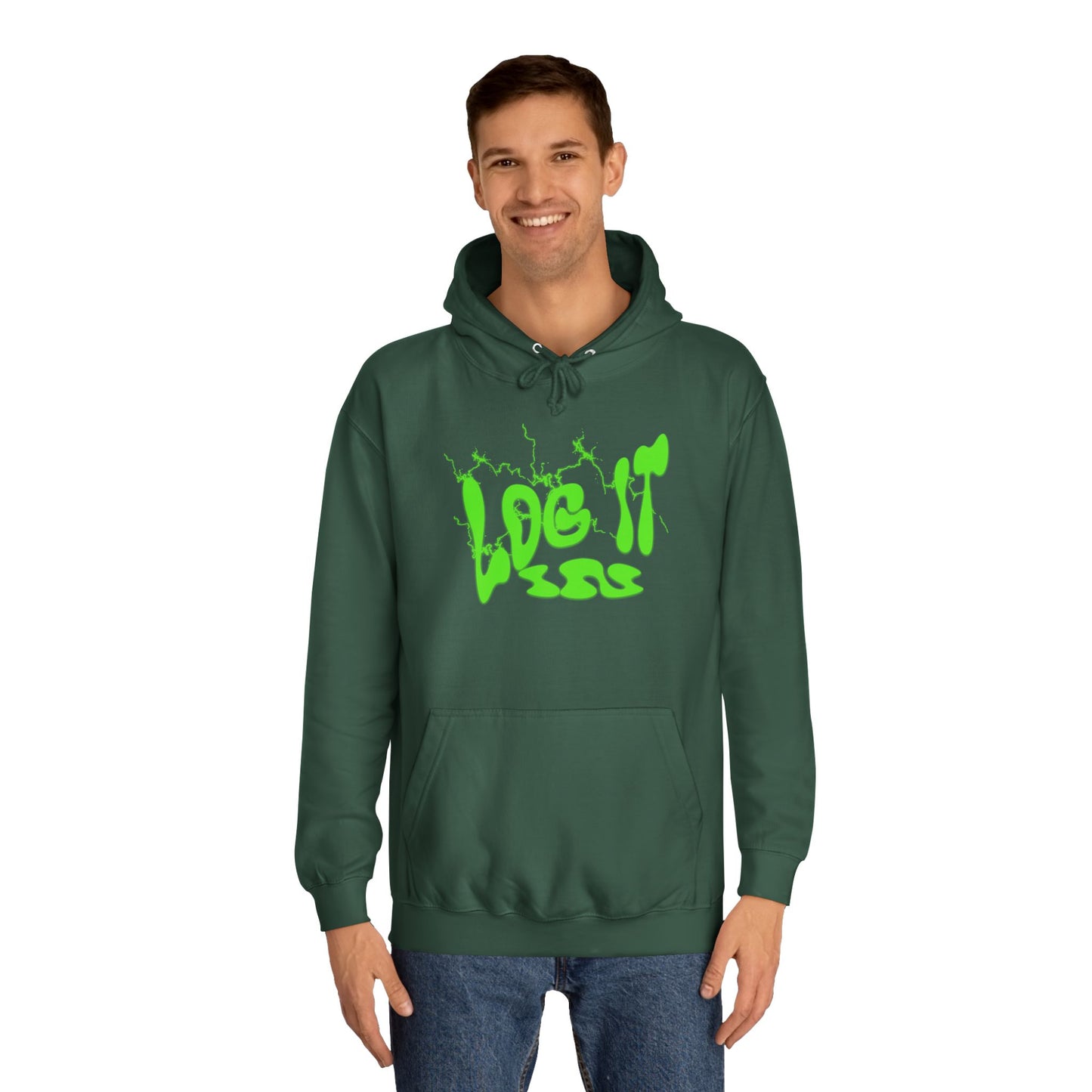 Unisex Hoodie with 'Log It in' Design, Cozy Casual Sweater for Trendy wear, Gift for Comfortable Everyday Wear