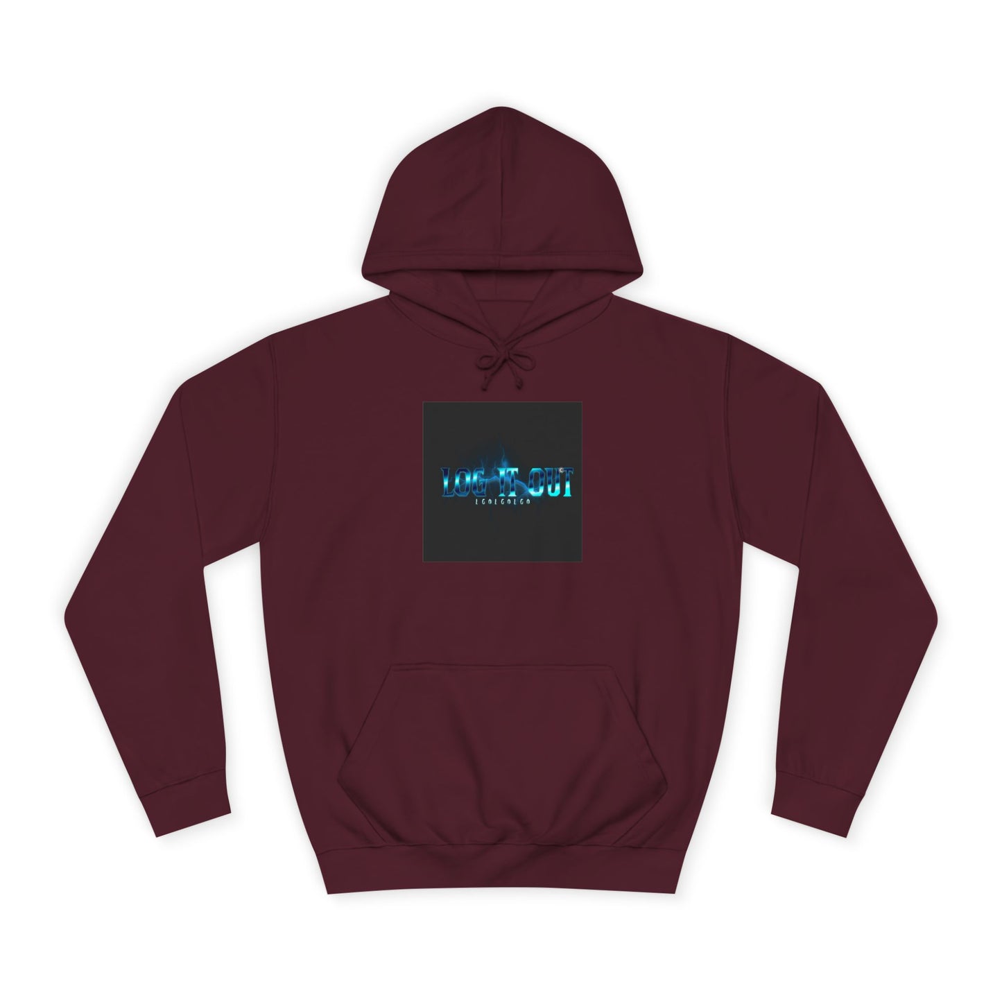 Unisex Log it out Hoodie with Digital Glow Design - Perfect for Gifts, Casual Wear,Events, Graphic Sweatshirt