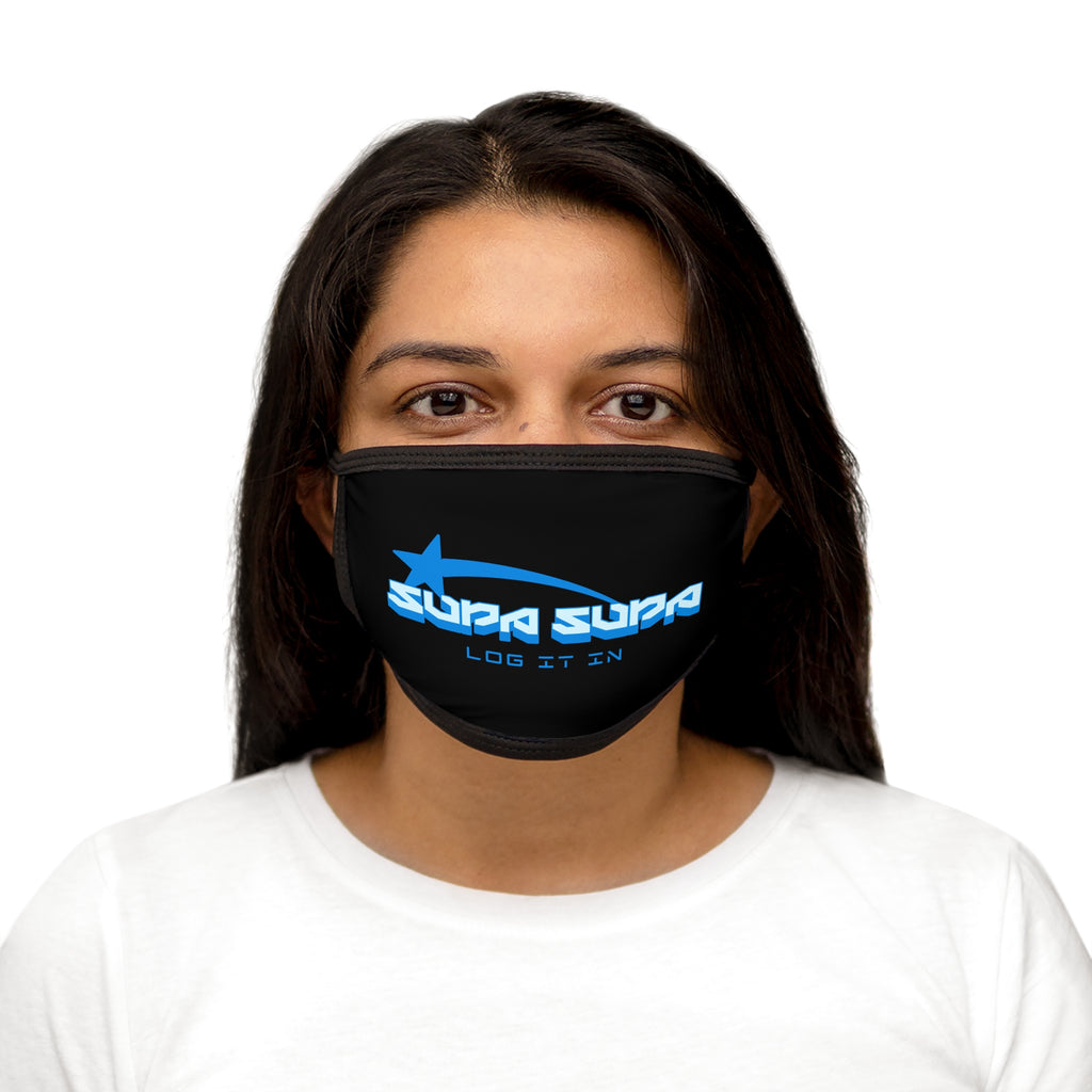 Supa Supa 'Log It In' Logo Face Mask — Black Reusable Mask