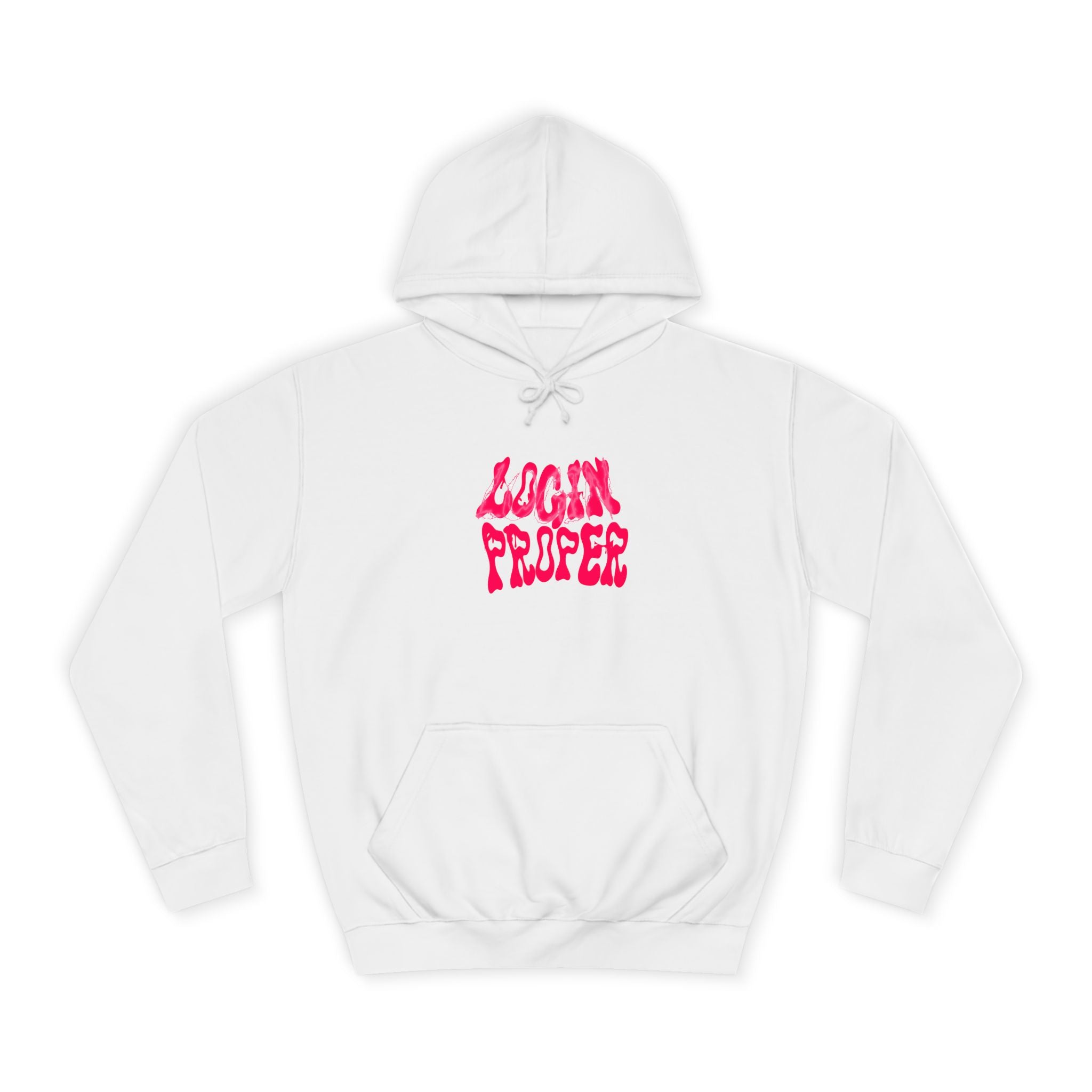Trendy Unisex Hoodie - 'LOGIN PROPER' Graphic Sweatshirt for, Casual Wear, Gifts' Events, Street Style