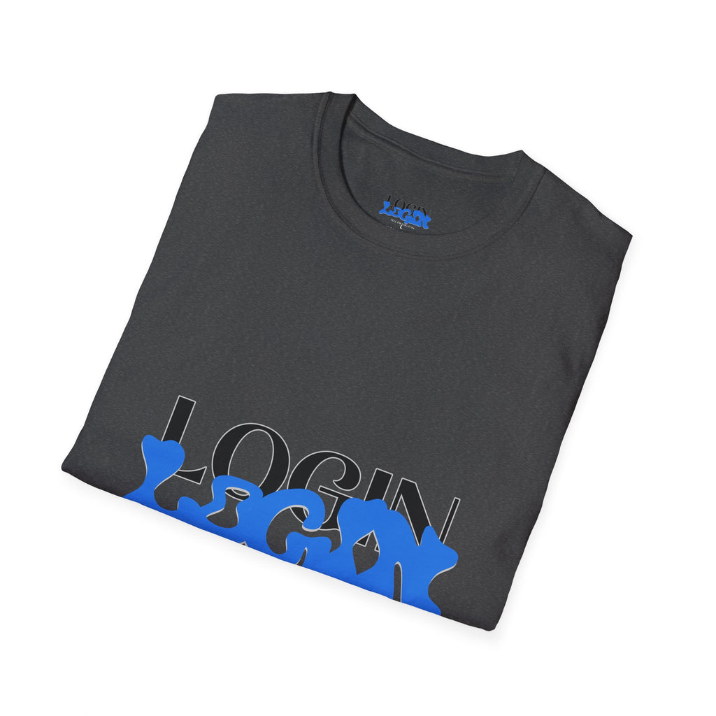 Login Graphic T-Shirt — Blue Drip Logo Tee