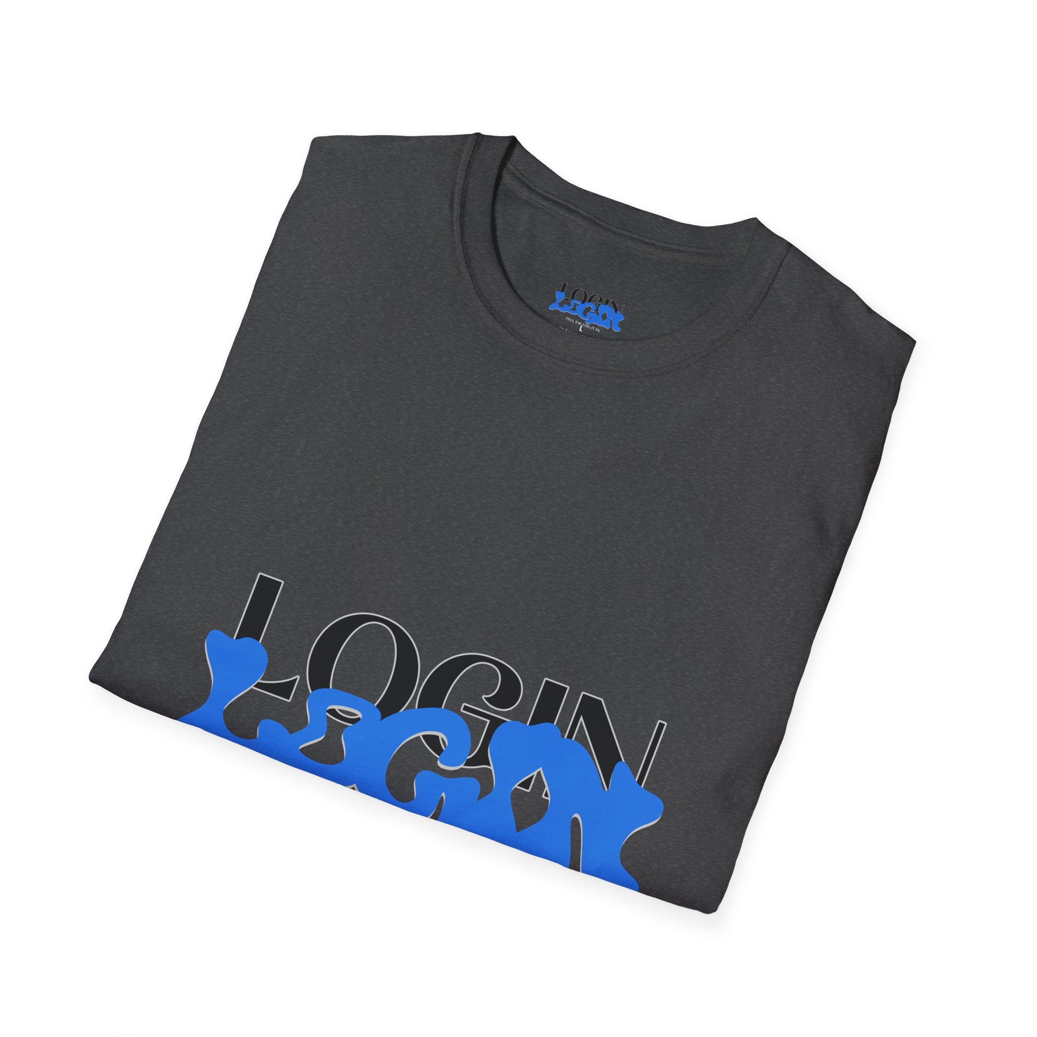 Login Graphic T-Shirt — Blue Drip Logo Tee