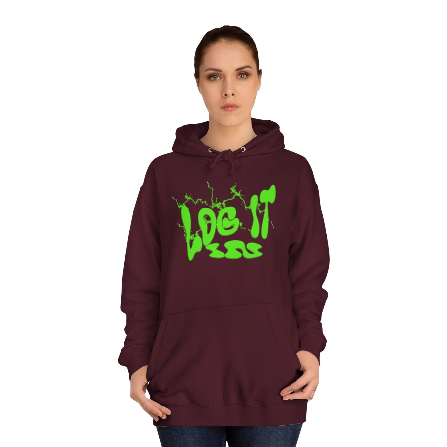 Unisex Hoodie with 'Log It in' Design, Cozy Casual Sweater for Trendy wear, Gift for Comfortable Everyday Wear
