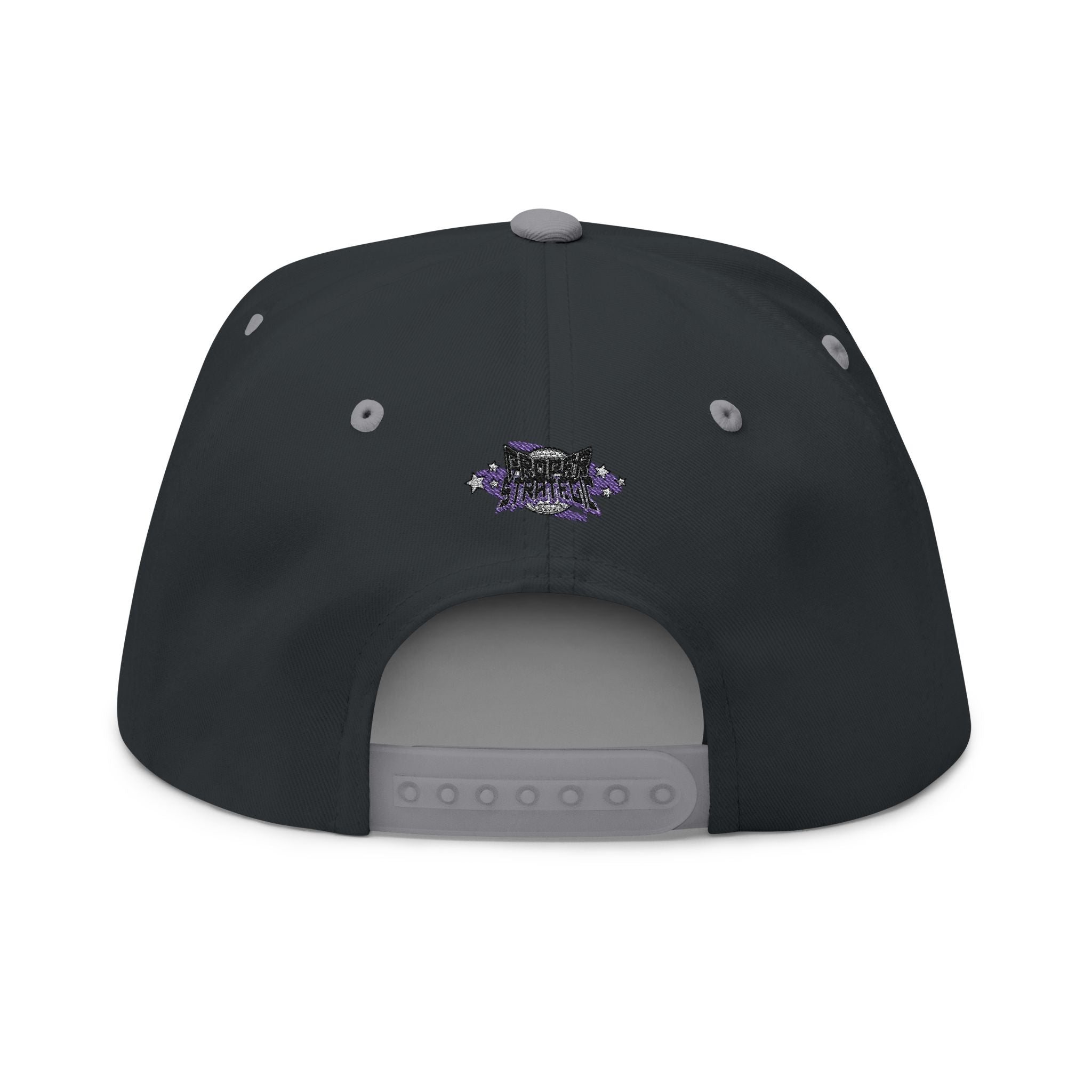 Embroidered 'Strategic' Flat Bill Cap — Retro Streetwear Snapback