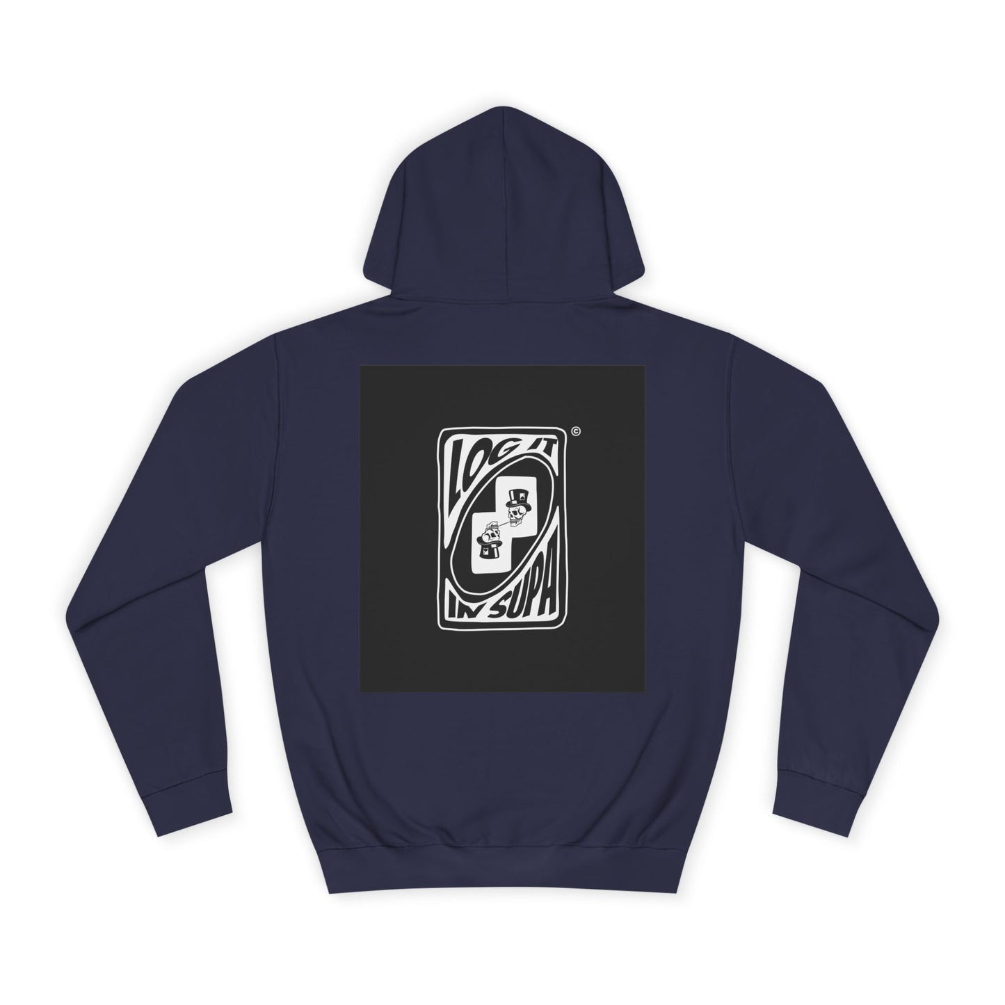 Unisex Log it in Hoodie with Unique Graphic Design, Ideal for Custom Wear, Gifts for Graduates, Cool Streetwear