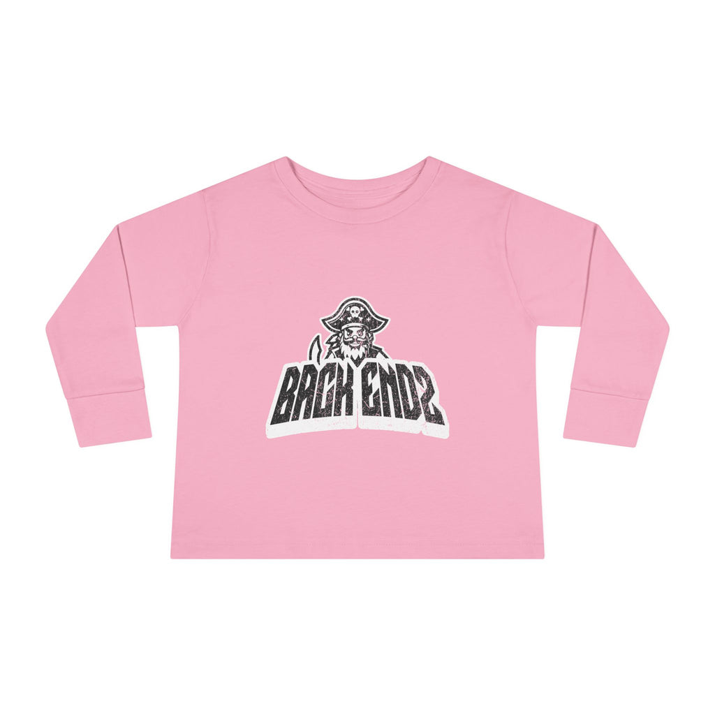 Toddler Long Sleeve Tee — Pirate Skull "Back Endz" Graphic