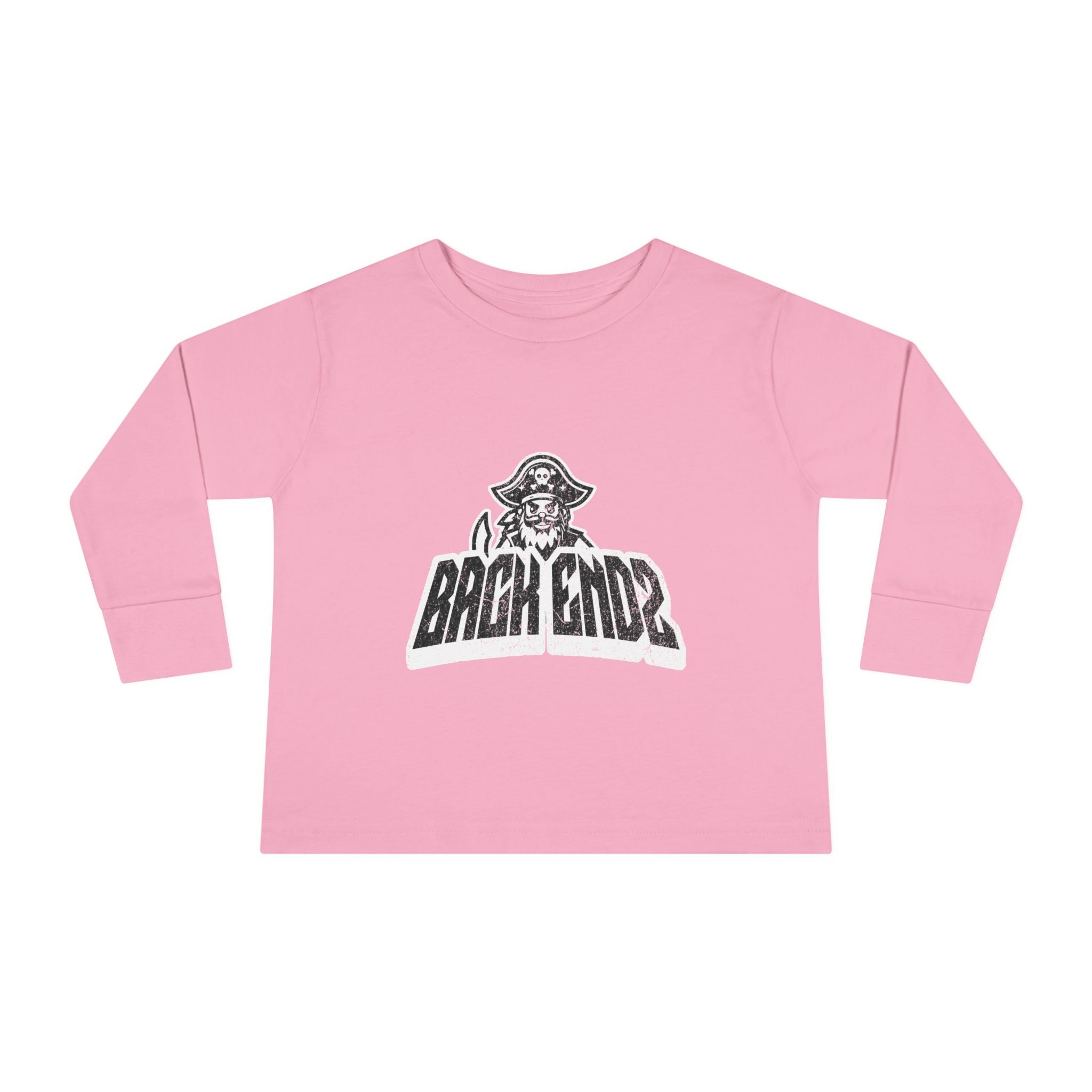 Toddler Long Sleeve Tee — Pirate Skull "Back Endz" Graphic