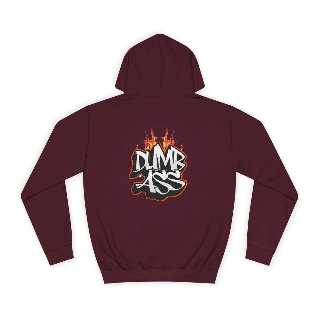 Dumb Ass Graffiti Hoodie – Bold Streetwear Pullover with Flame Lettering