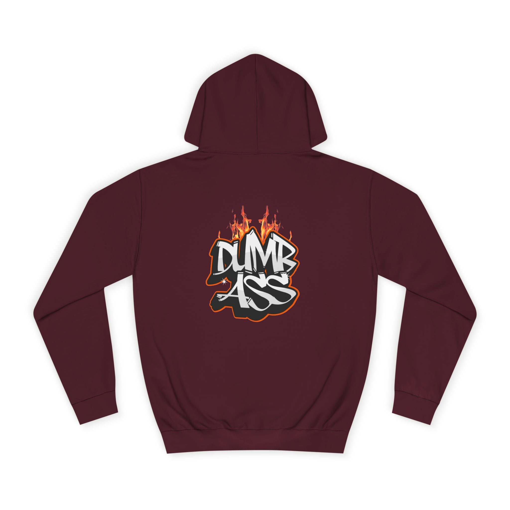 Dumb Ass Graffiti Hoodie – Bold Streetwear Pullover with Flame Lettering