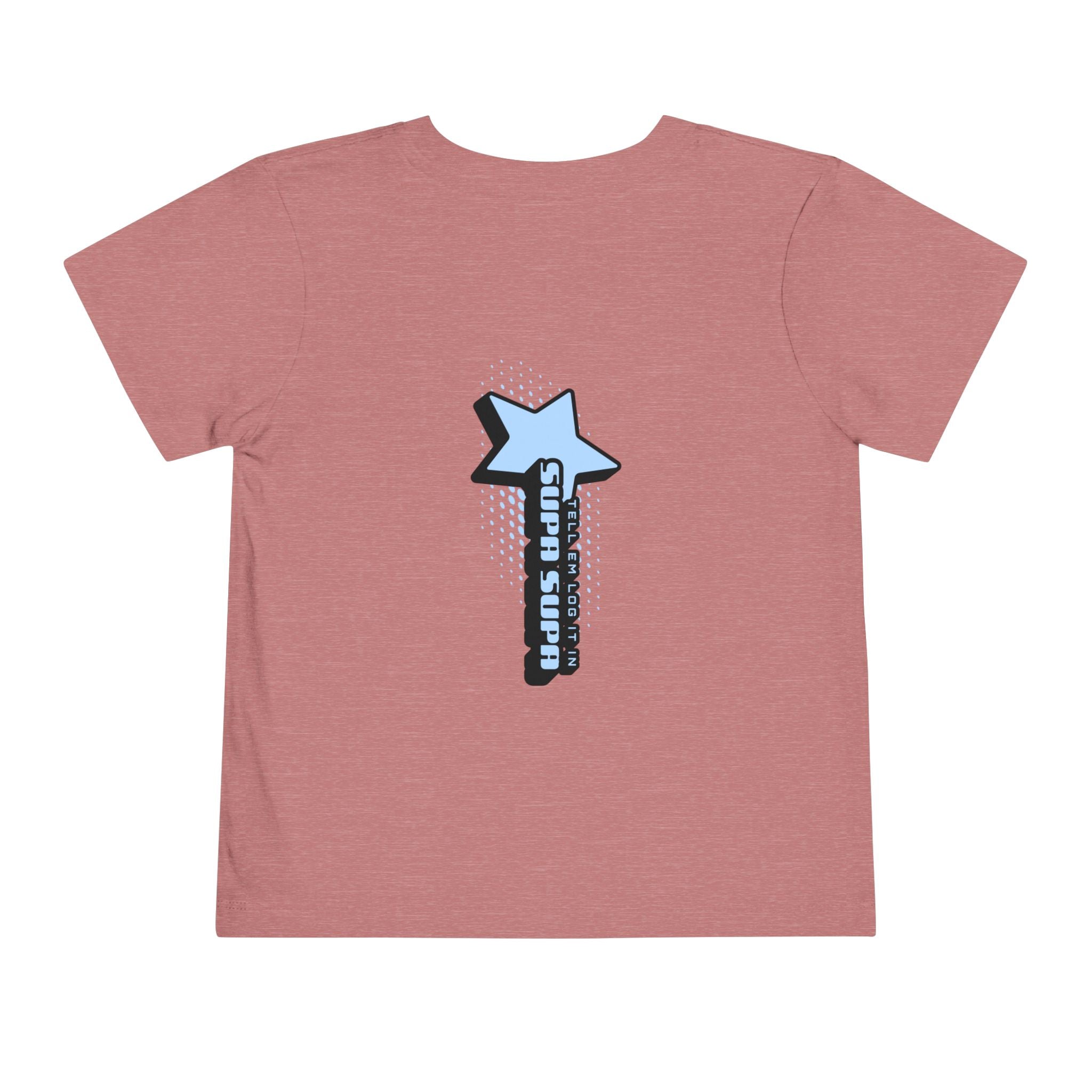 Toddler Tee — Blue Star "Tell em log it in" Graphic