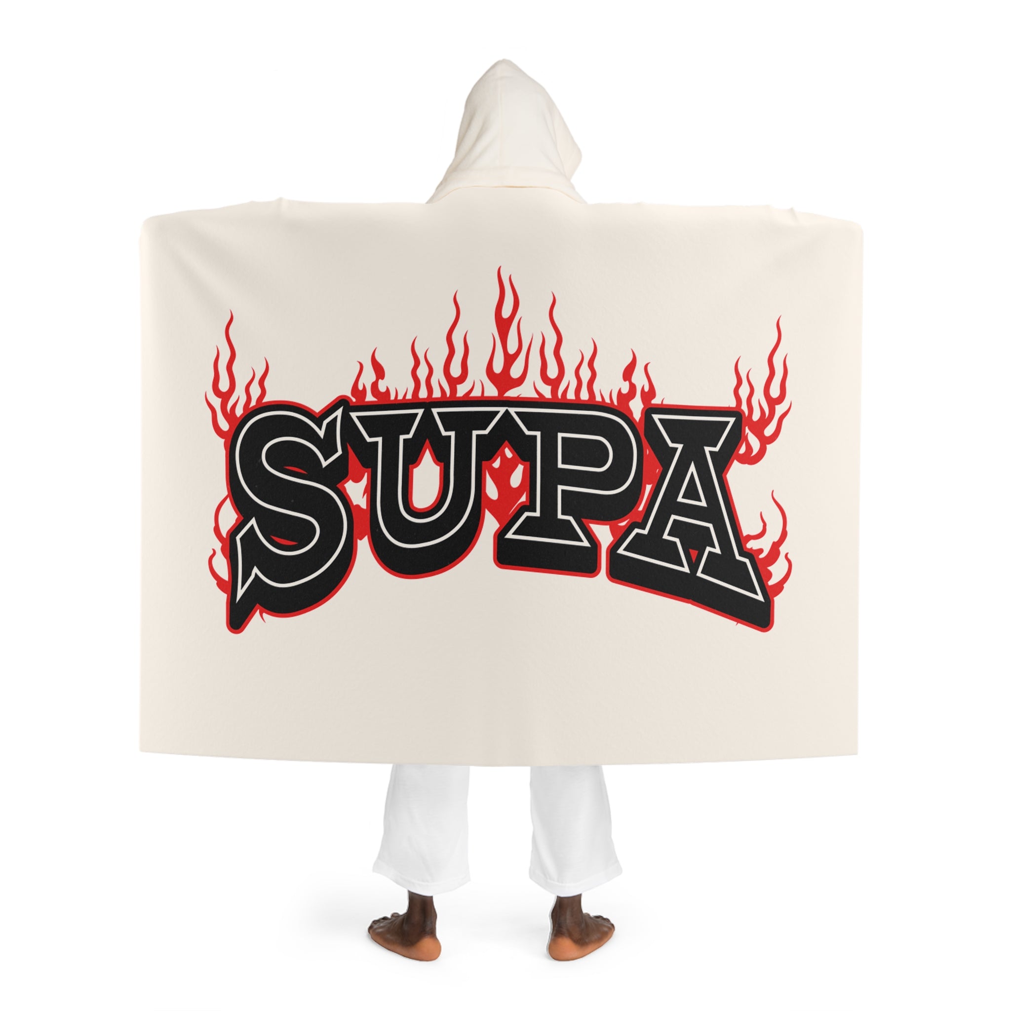 Hooded Sherpa Blanket - SUPA Logo Fleece Throw